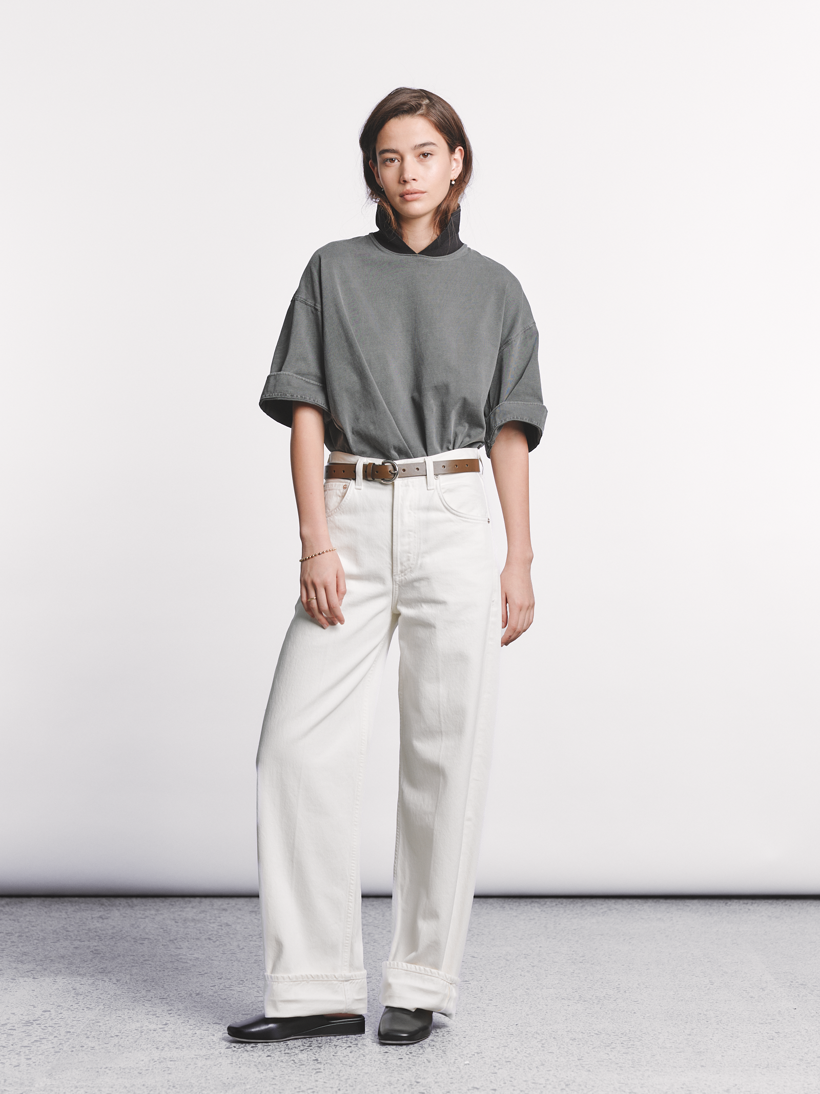 Ayla Baggy Jean in Pashmina (Off White)