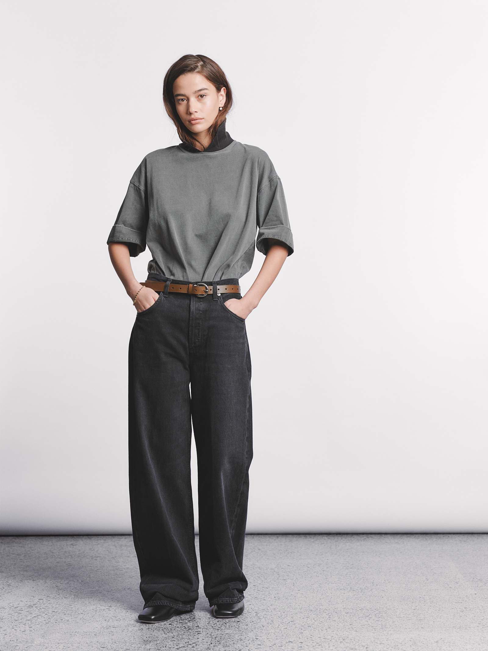 Ayla Baggy Jean in Voila (Washed Black)