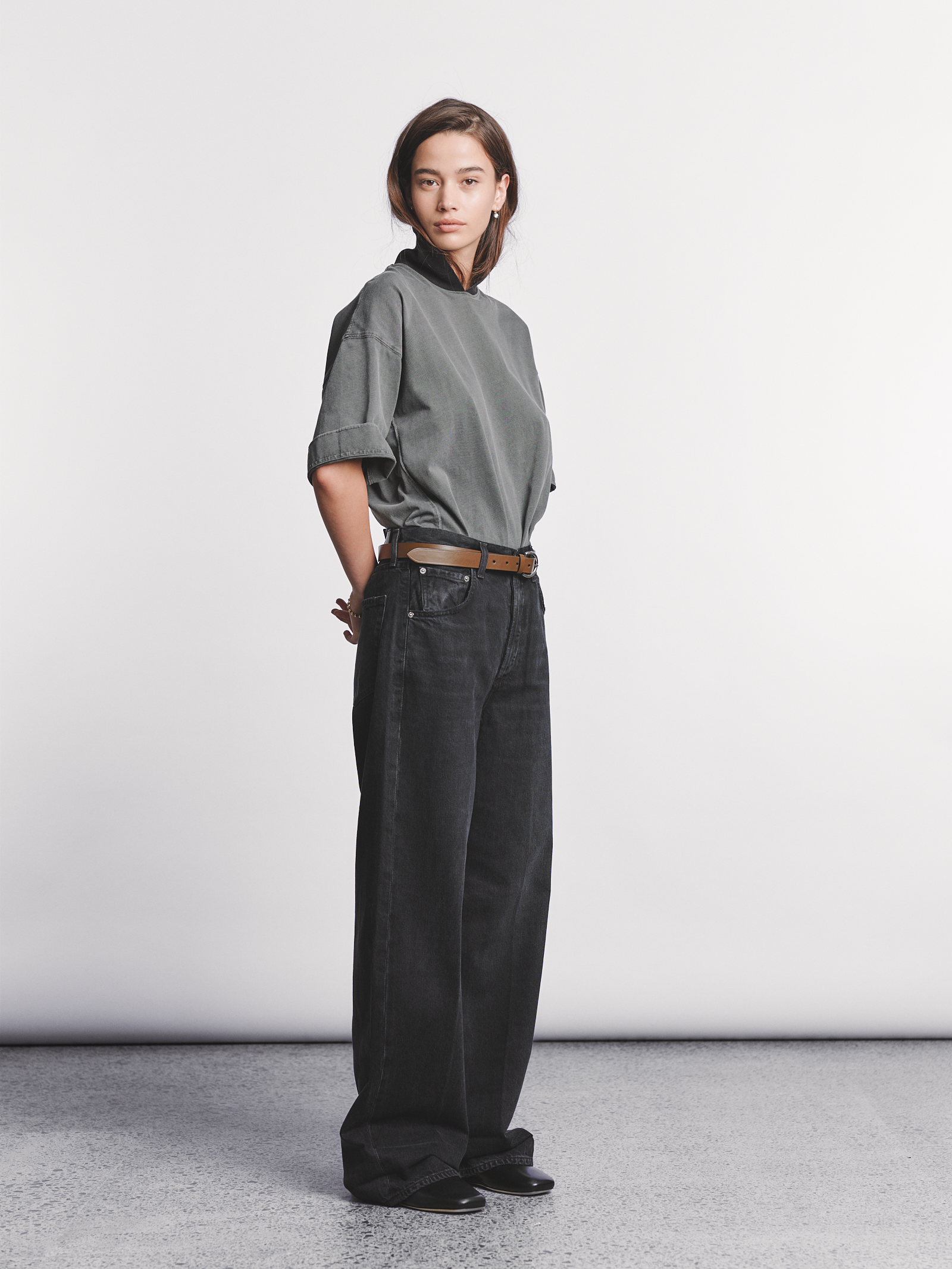 Ayla Baggy Jean in Voila (Washed Black)