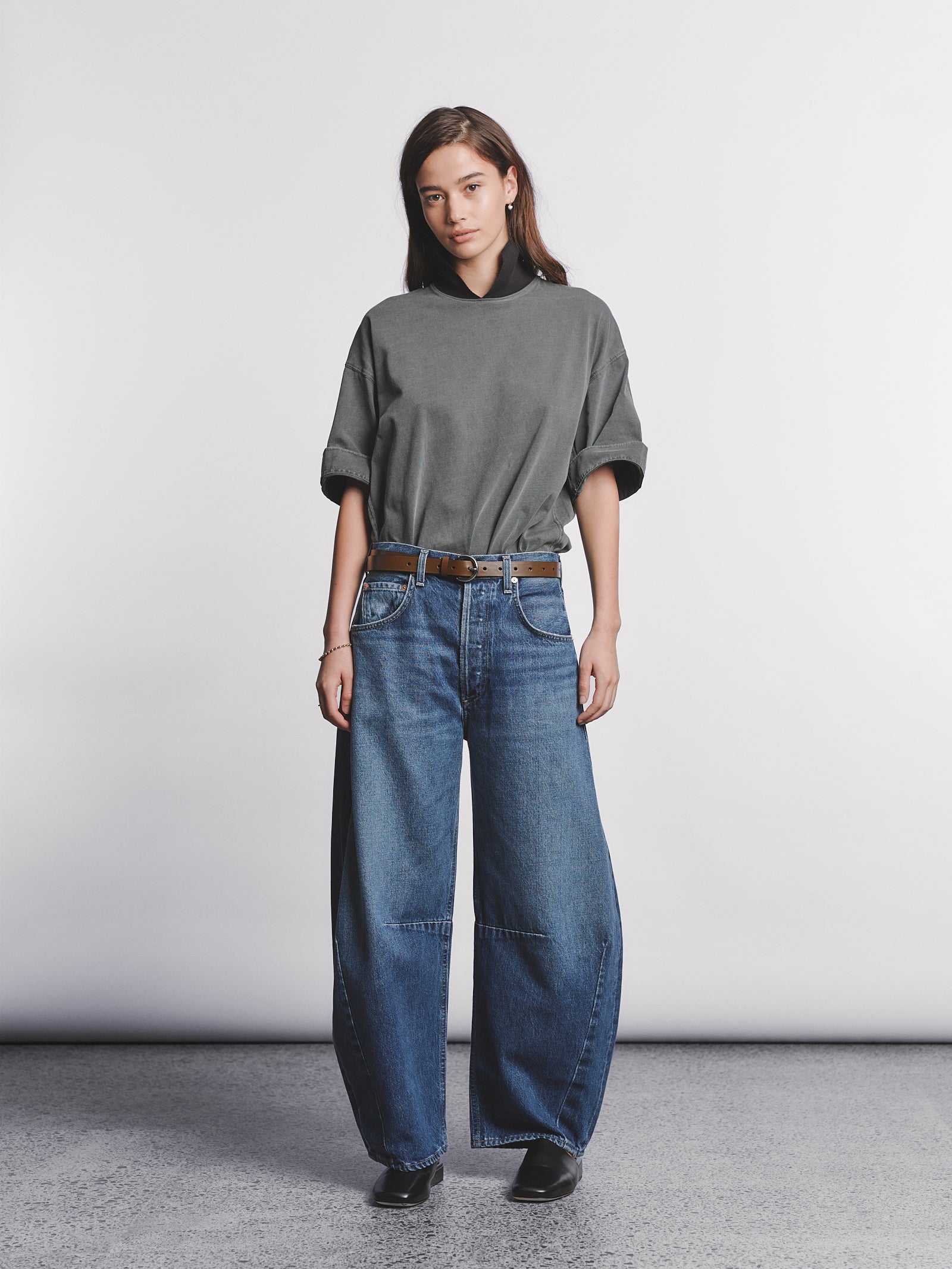 Horseshoe Jean in Claremont (Blue w Stitched Hem)