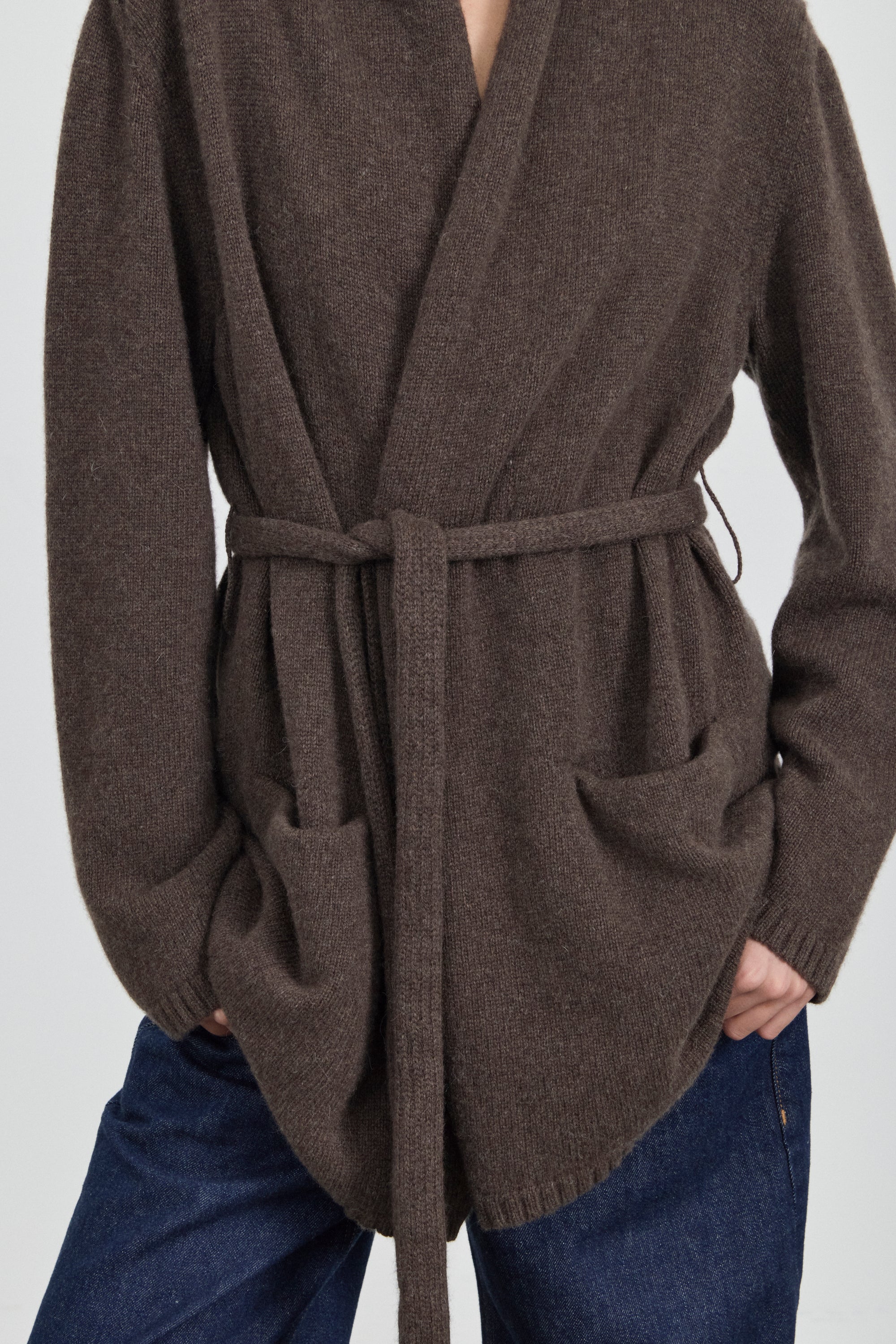 Huey Cardigan - Chocolate Melange
