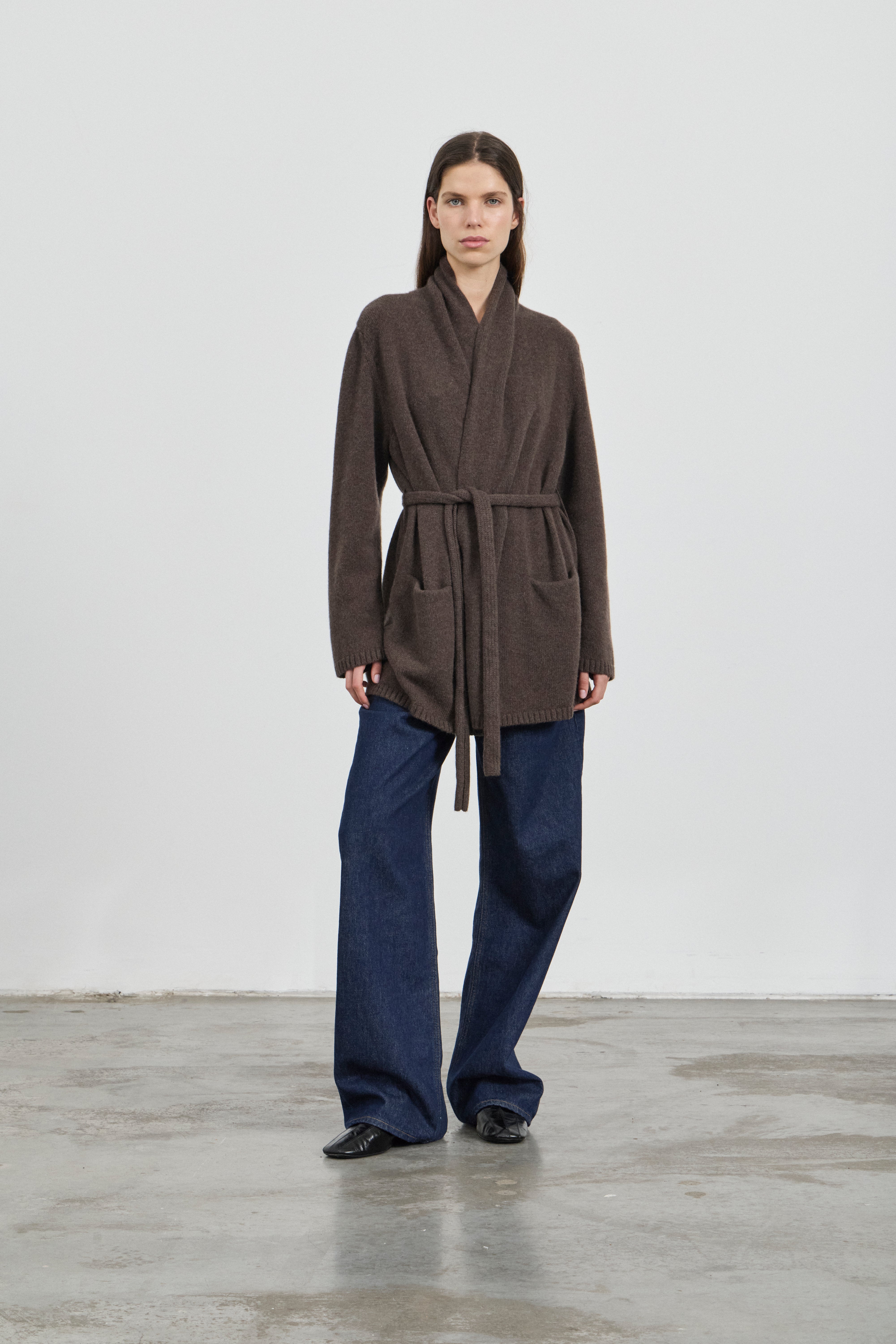 Huey Cardigan - Chocolate Melange