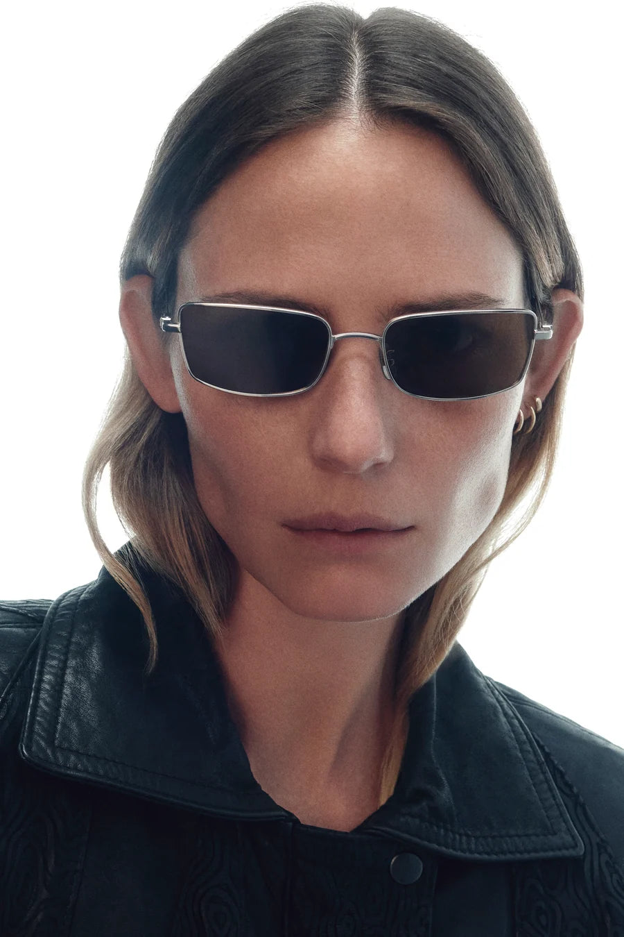 The Jean - Silver with Brown Lens
