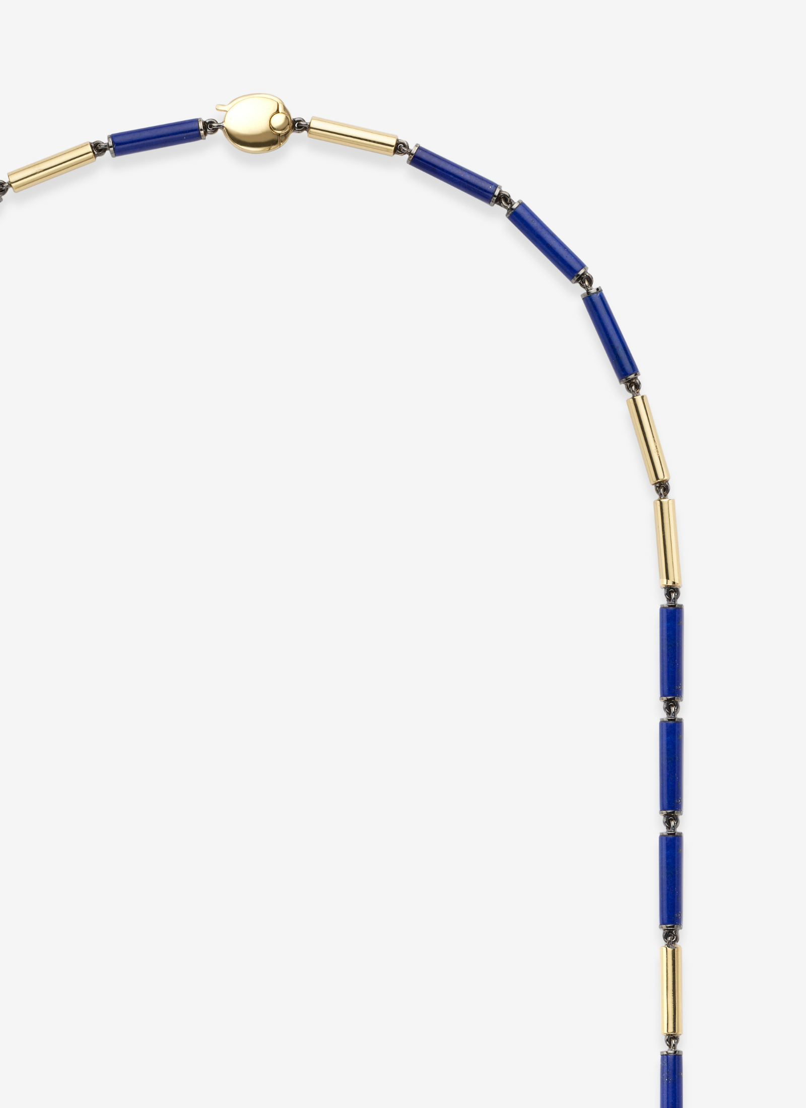 Necklace - Lapis, Diamond & Gold 21" (Medallions)