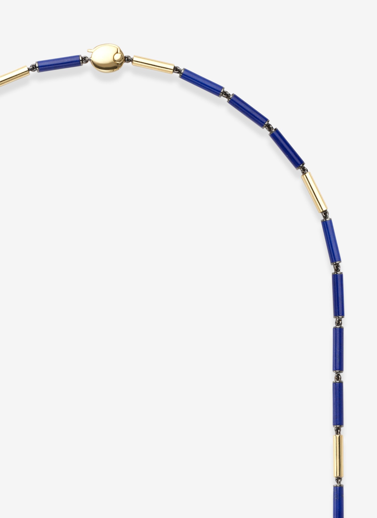 Necklace - Lapis, Diamond & Gold 30" (Medallions)