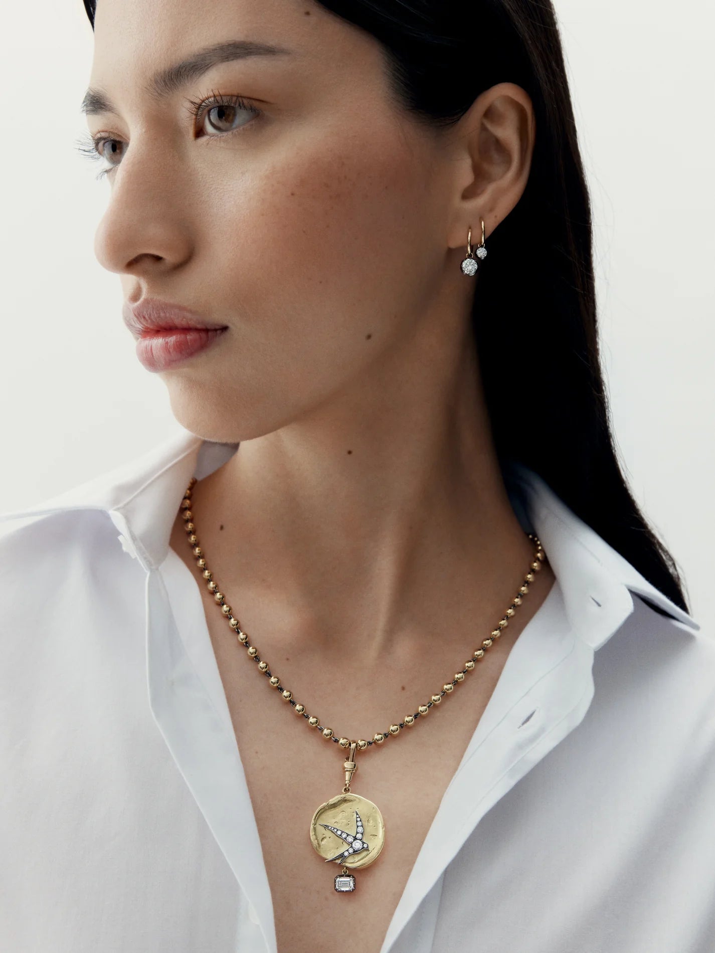 Pendant - Yellow Gold and Diamond Swallows and Amazons (Medallions)