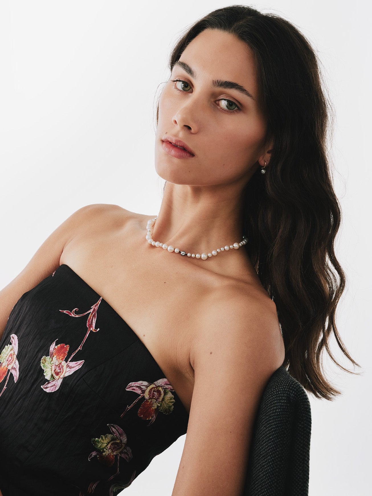 Necklace - Pearl 16" with 0.40ct Diamond (Beaches)