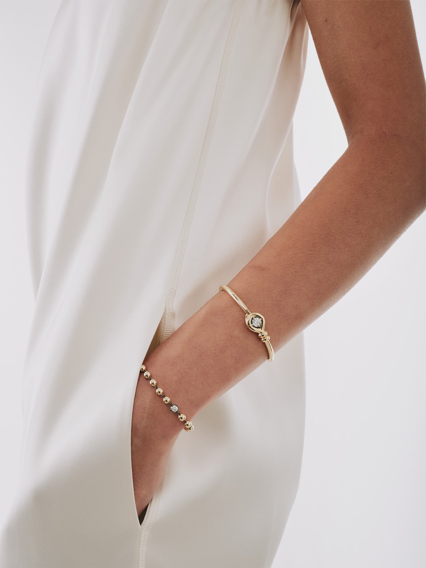 Bracelet - Ball n Chain with 0.25ct Diamond YG
