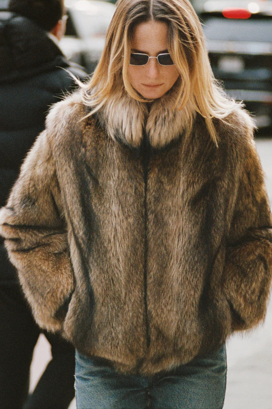 The Jean - Silver with Brown Lens