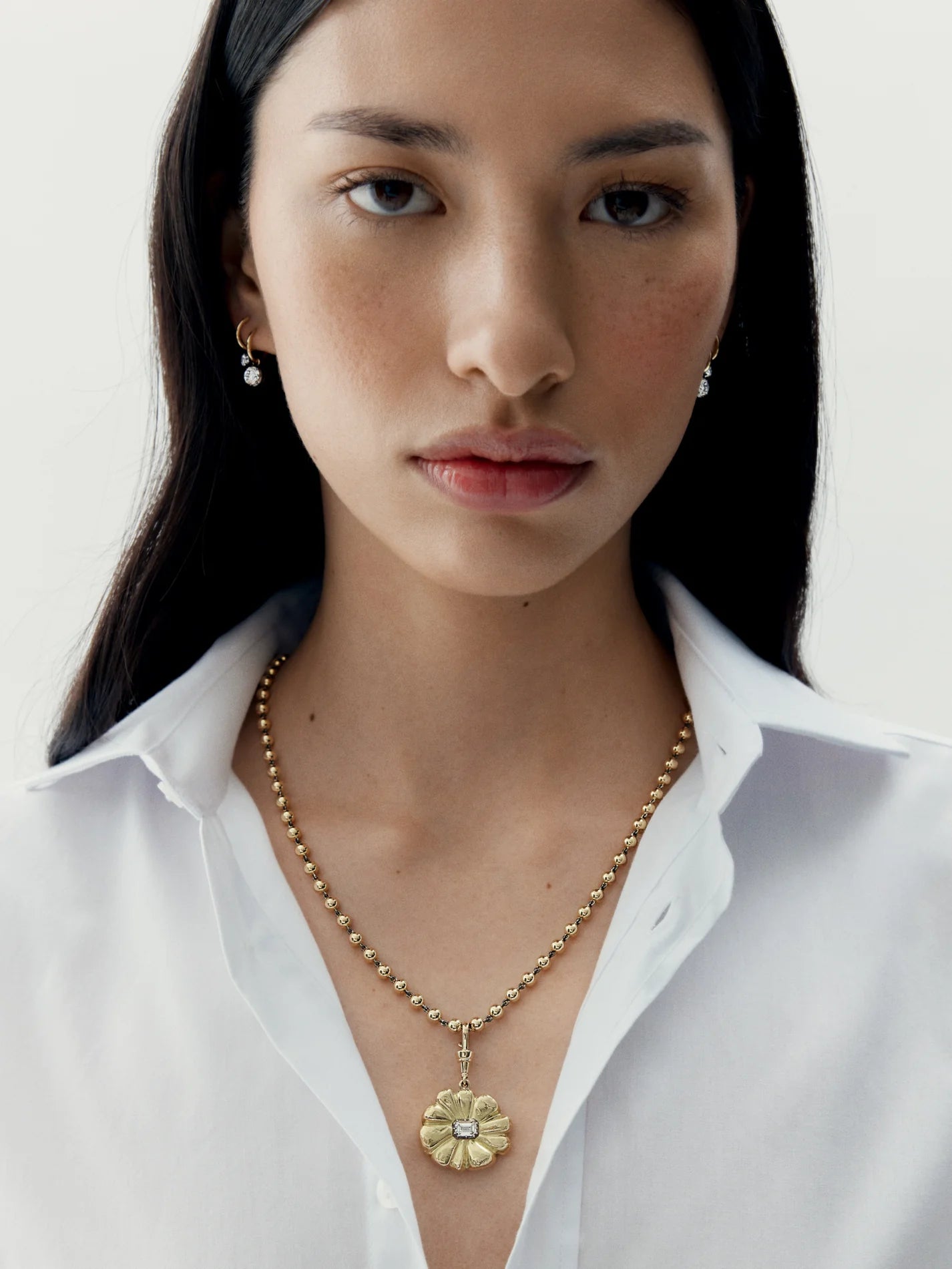 Pendant - Yellow Gold and Diamond Flower Power (Medallions)