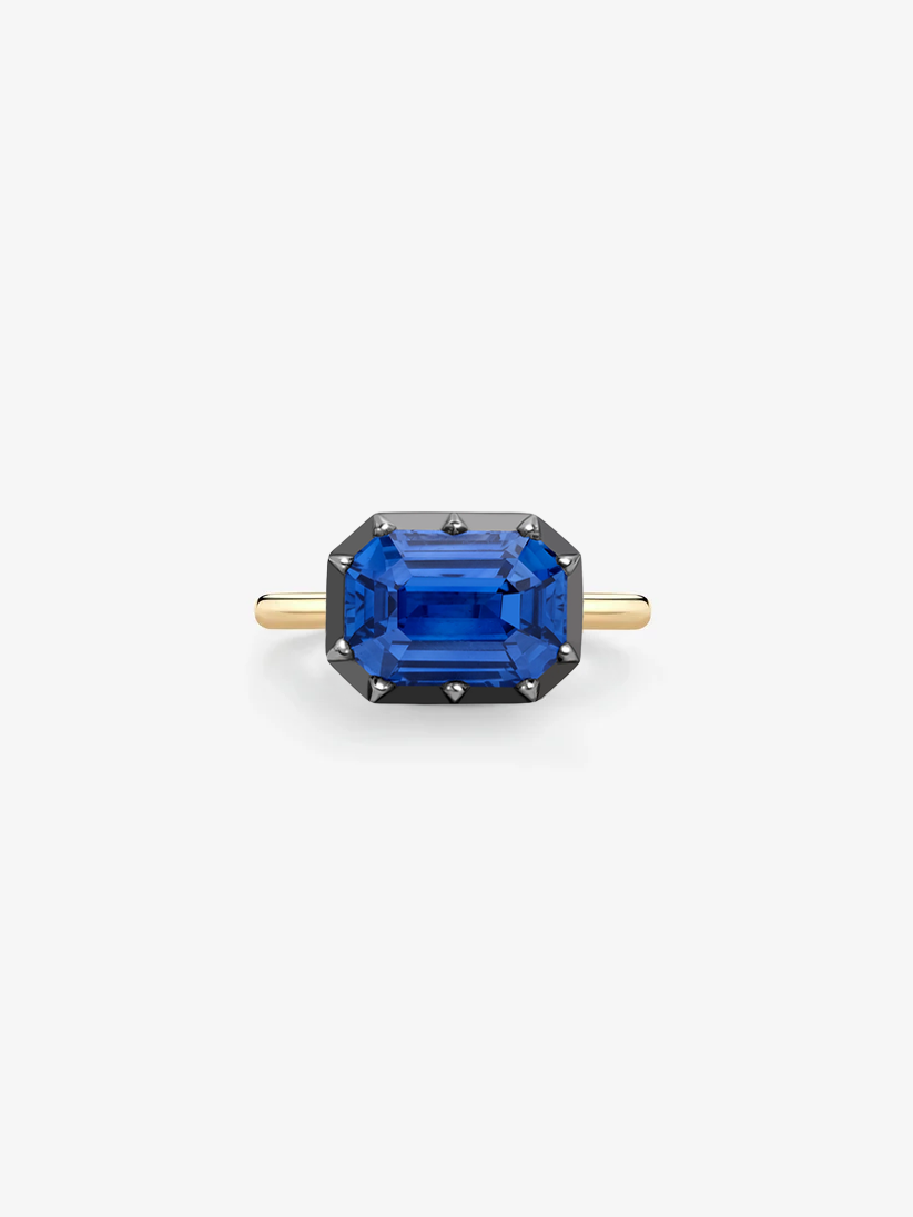 BB Ring - 4.48ct Sapphire East West Emerald Cut