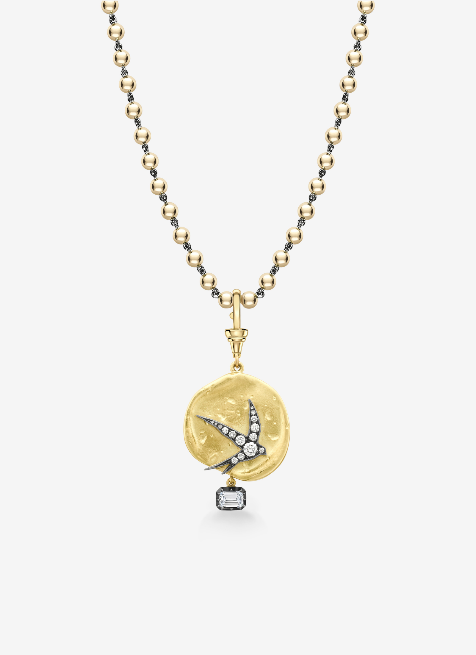 Pendant - Yellow Gold and Diamond Swallows and Amazons (Medallions)