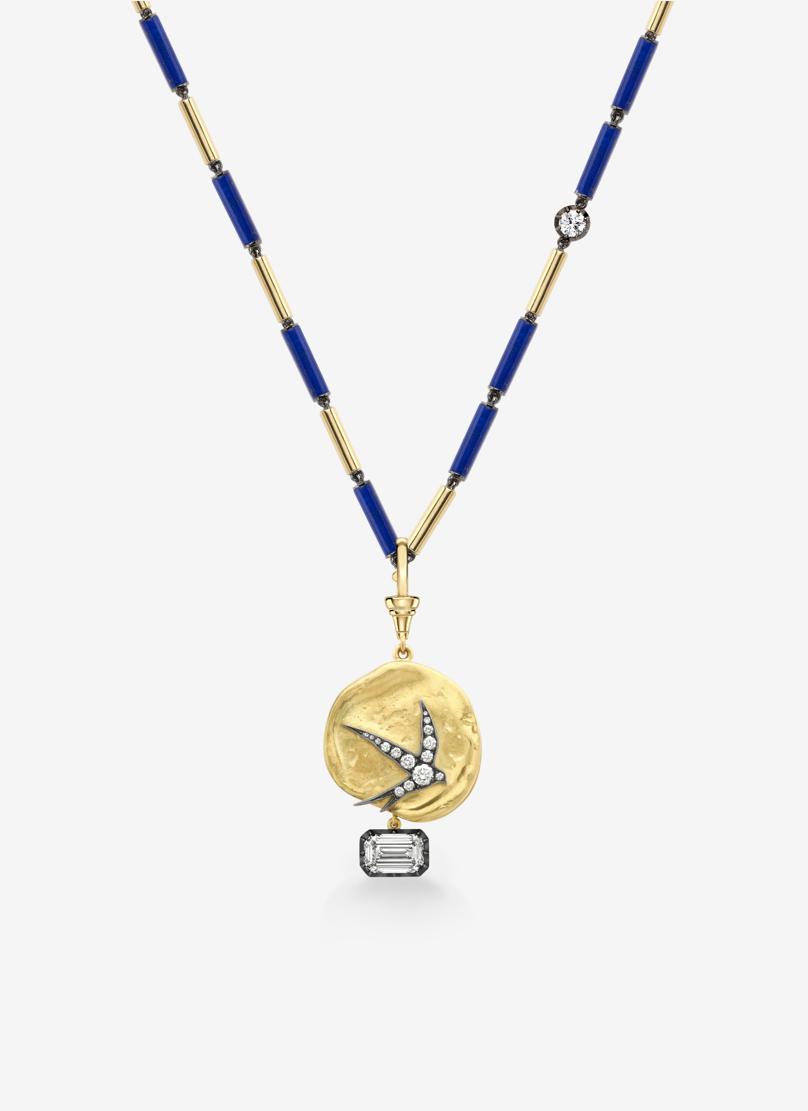 Pendant - Yellow Gold and Diamond Swallows and Amazons (Medallions)