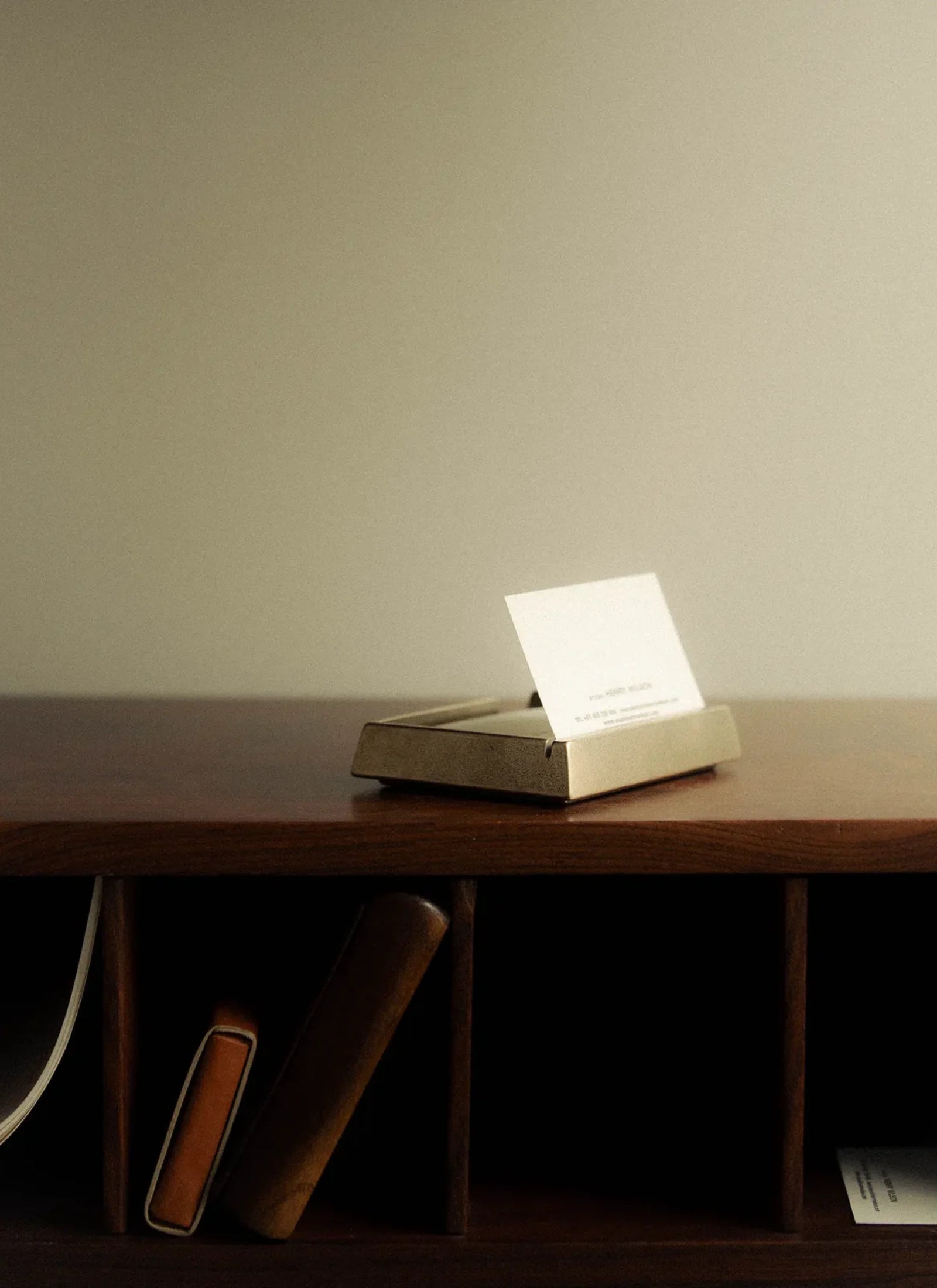 Card Holder Tray in Brass