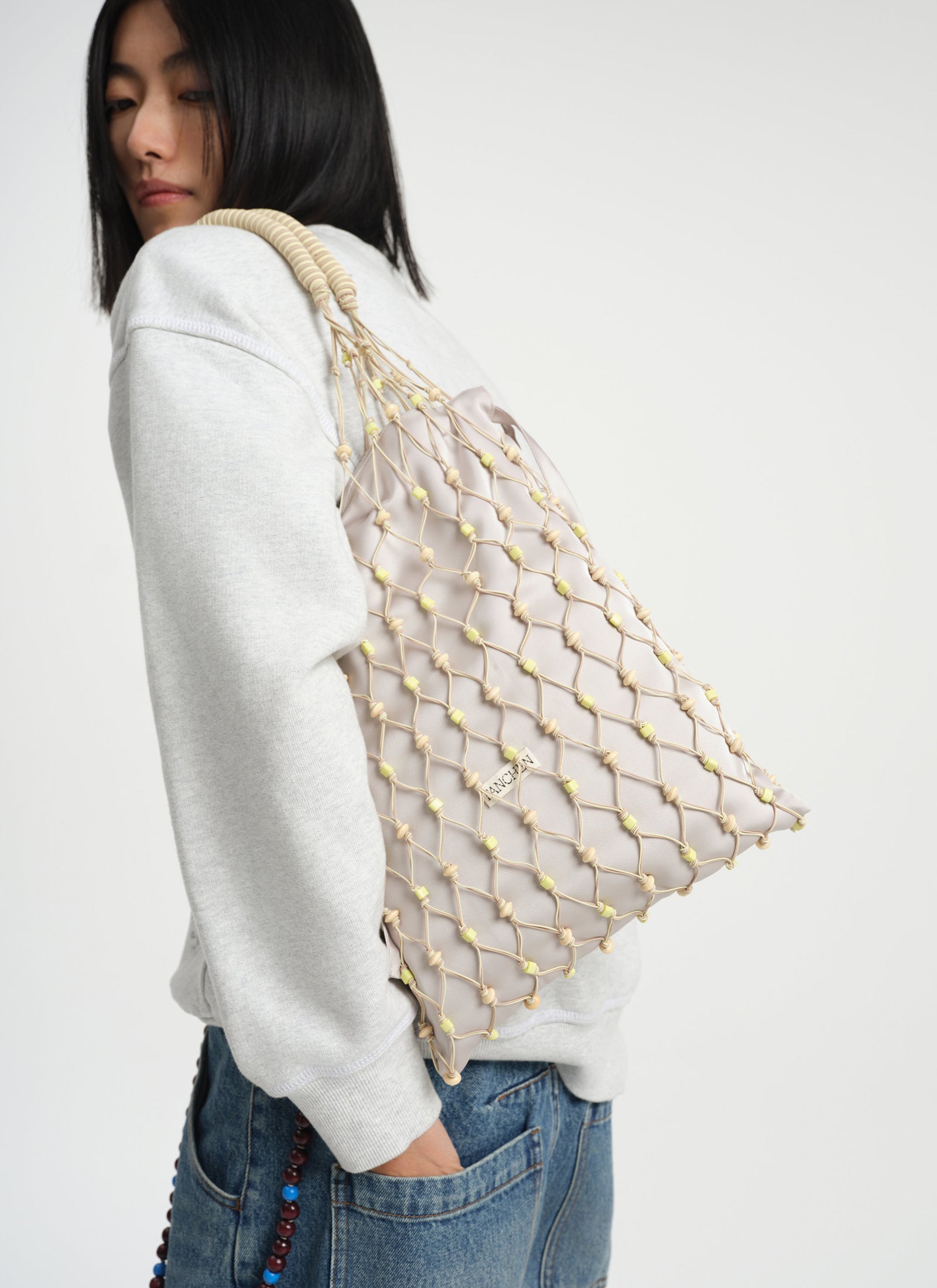 8/8 Large Bag - Butter & Light Grey