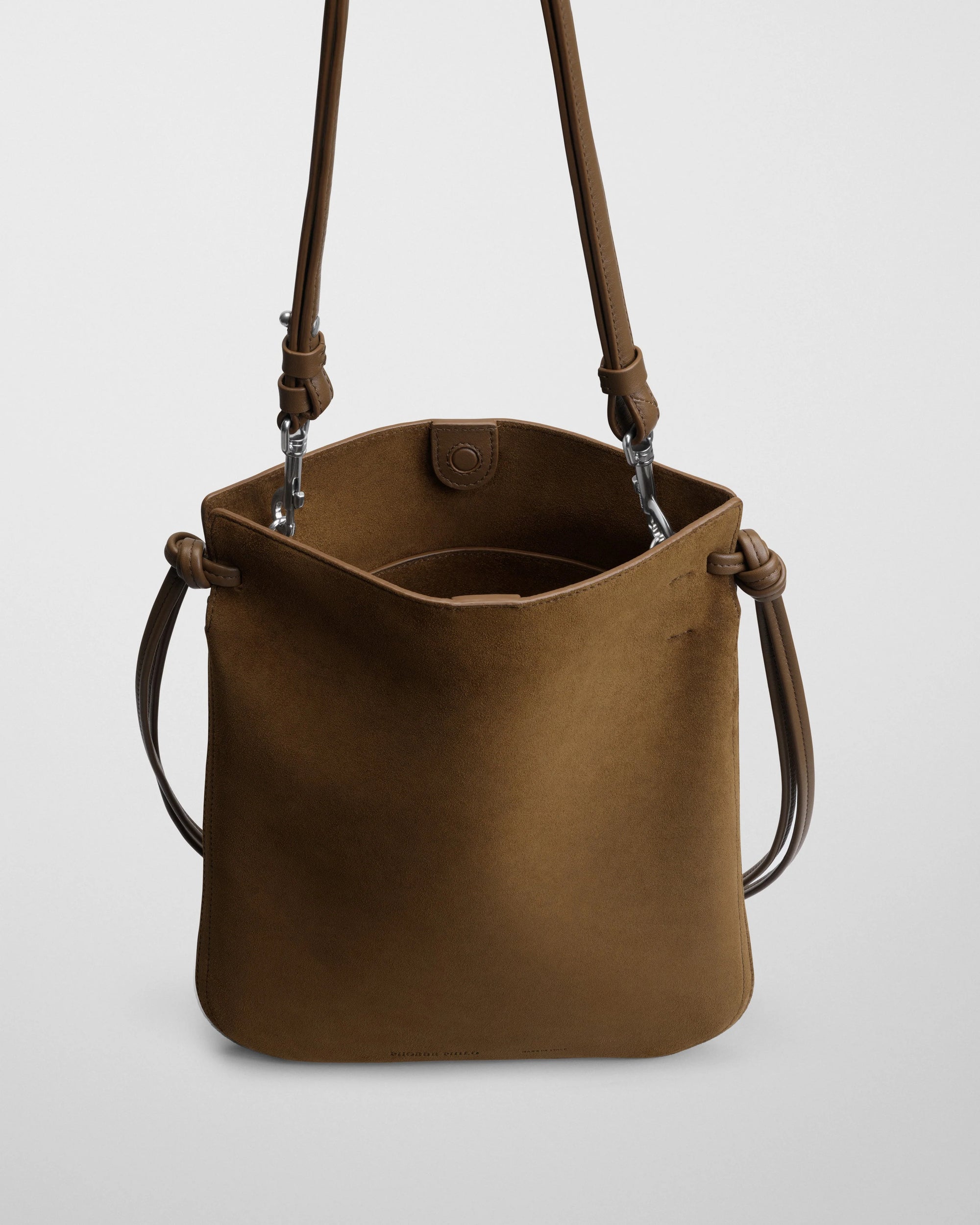 Gig Tie Pouch in Toffee Suede Leather