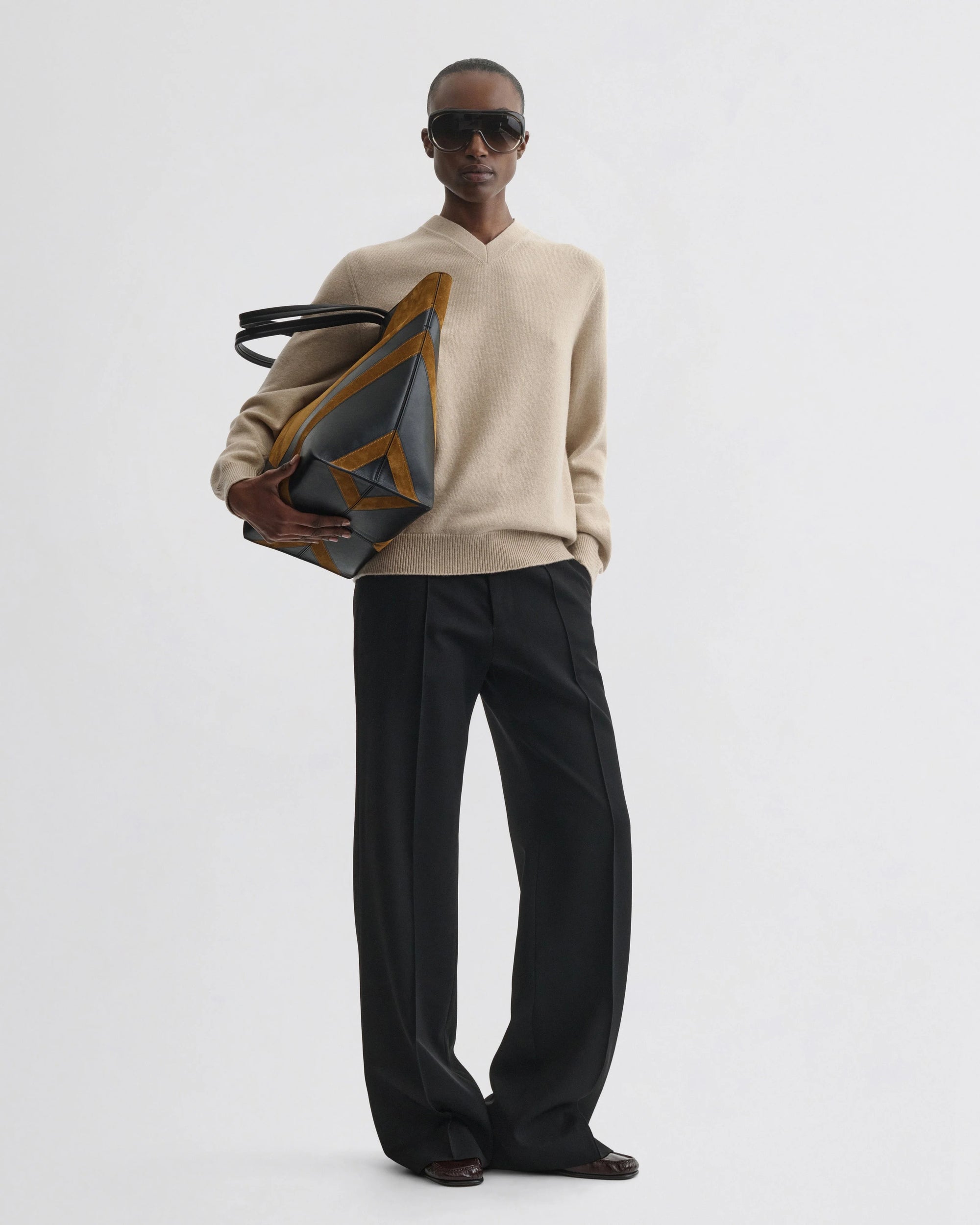 Basket Cabas - Suede Black/Toffee