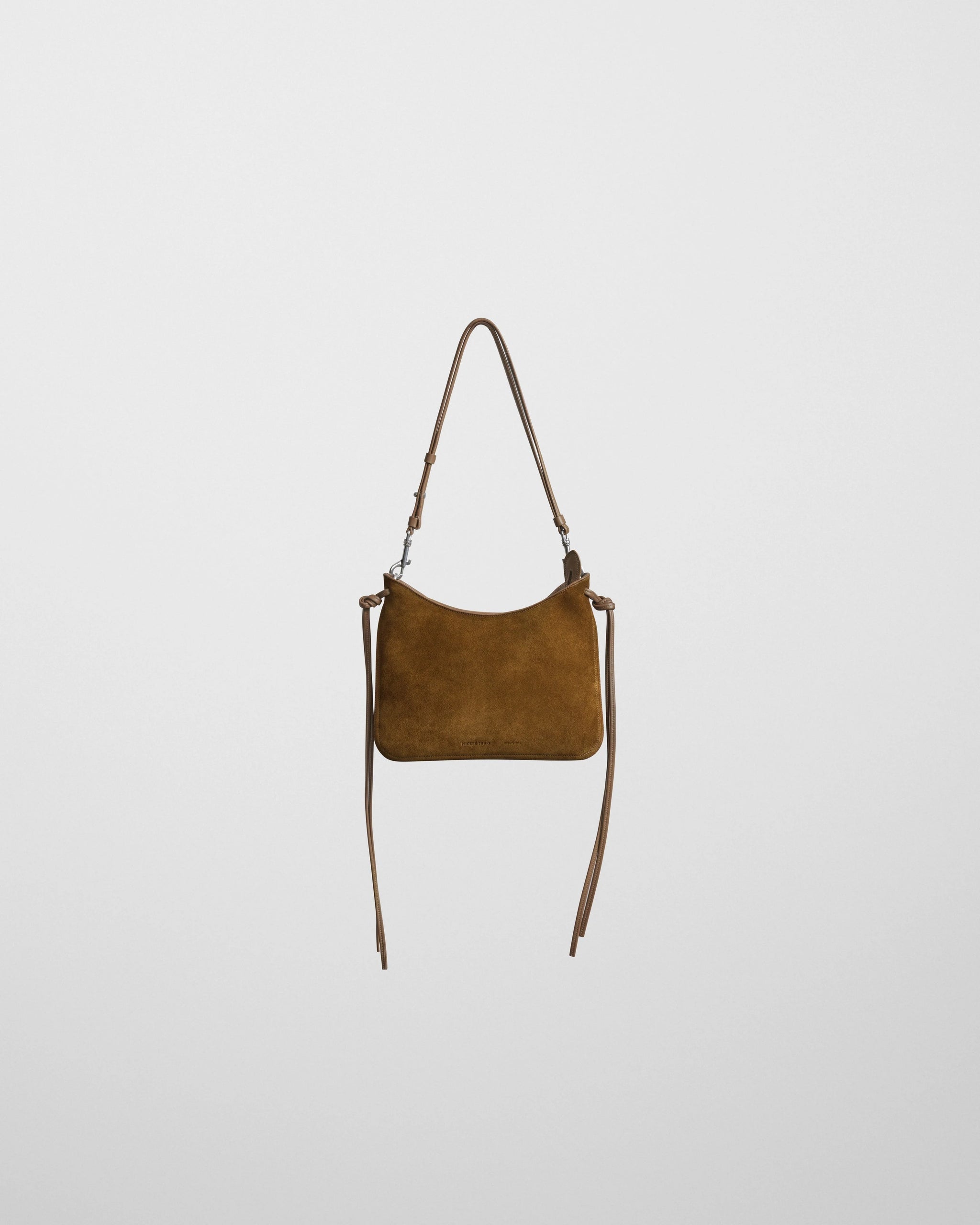 Small Gig Shoulder Bag in Toffee Suede Leather