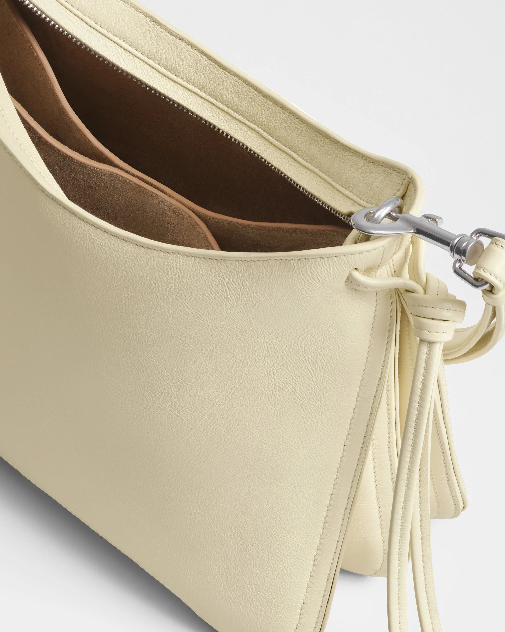 Small Gig Shoulder Bag in Stucco Calf Leather