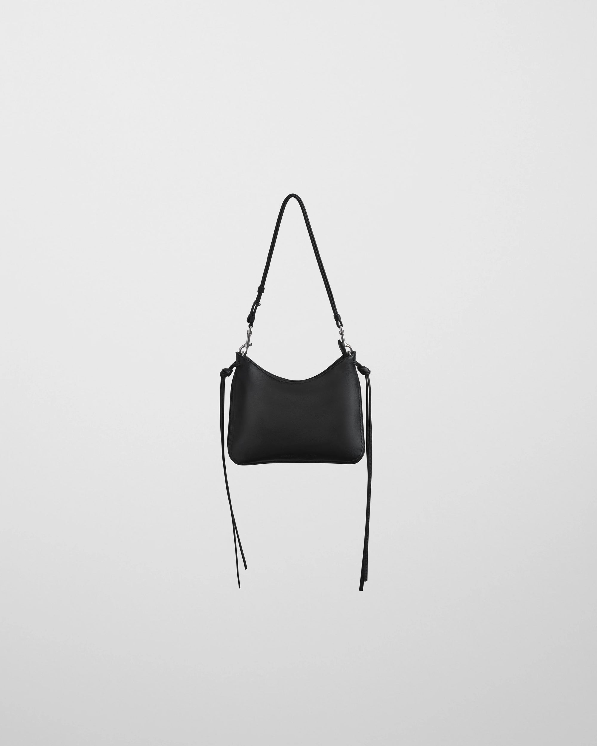 Small Gig Shoulder Bag in Black Calf Leather