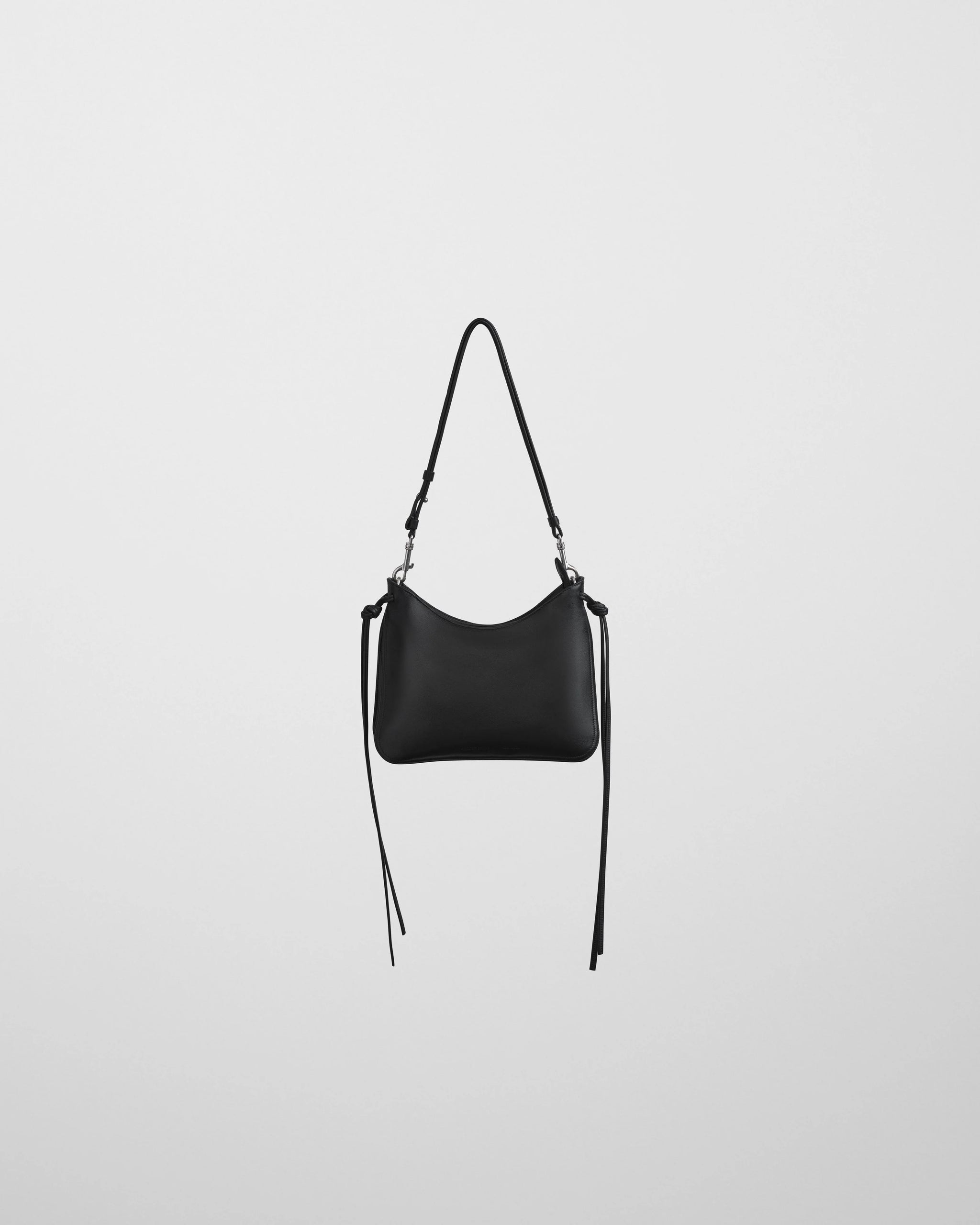 Small Gig Shoulder Bag in Black Calf Leather