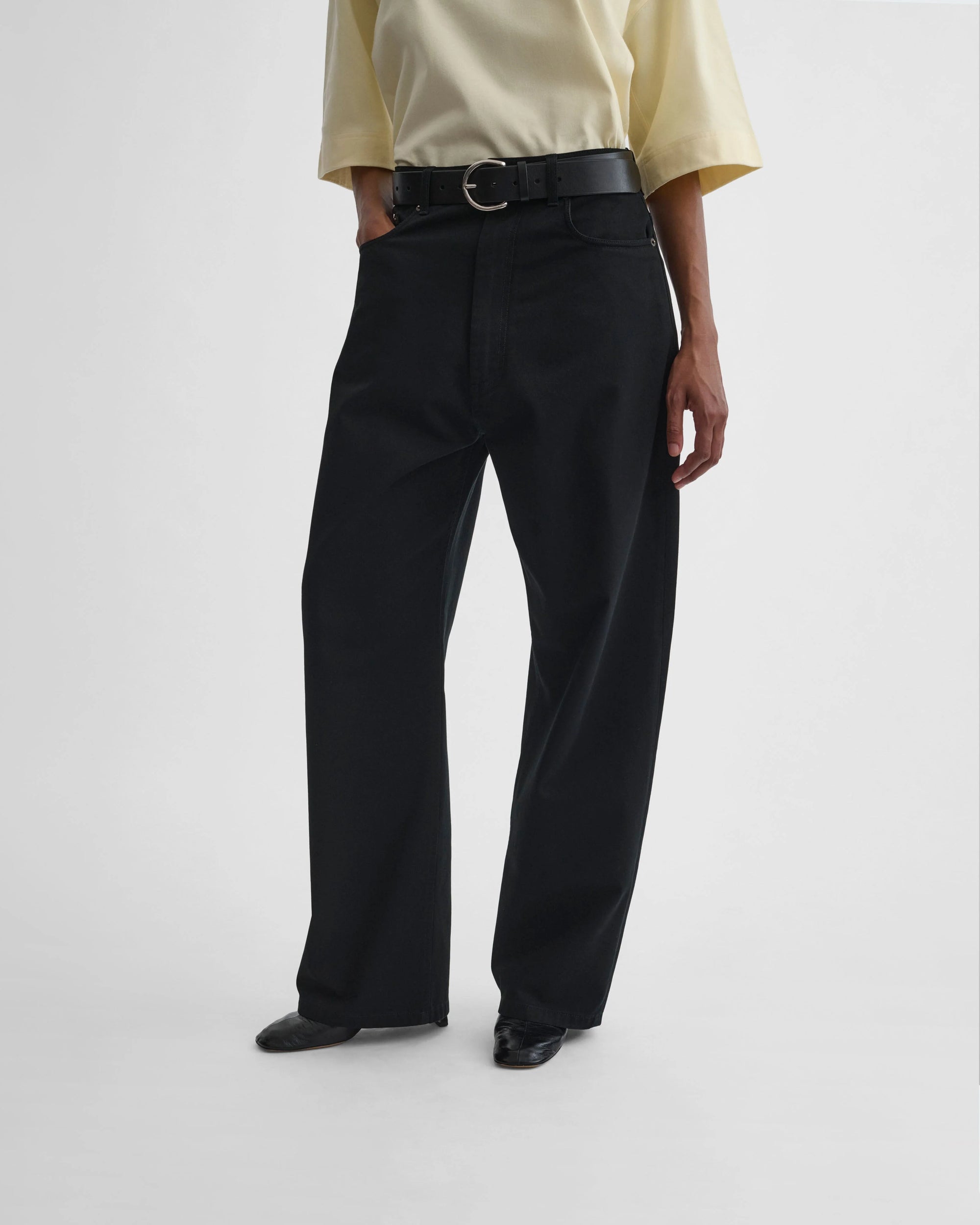 Low Rise Dropped Jeans - Black