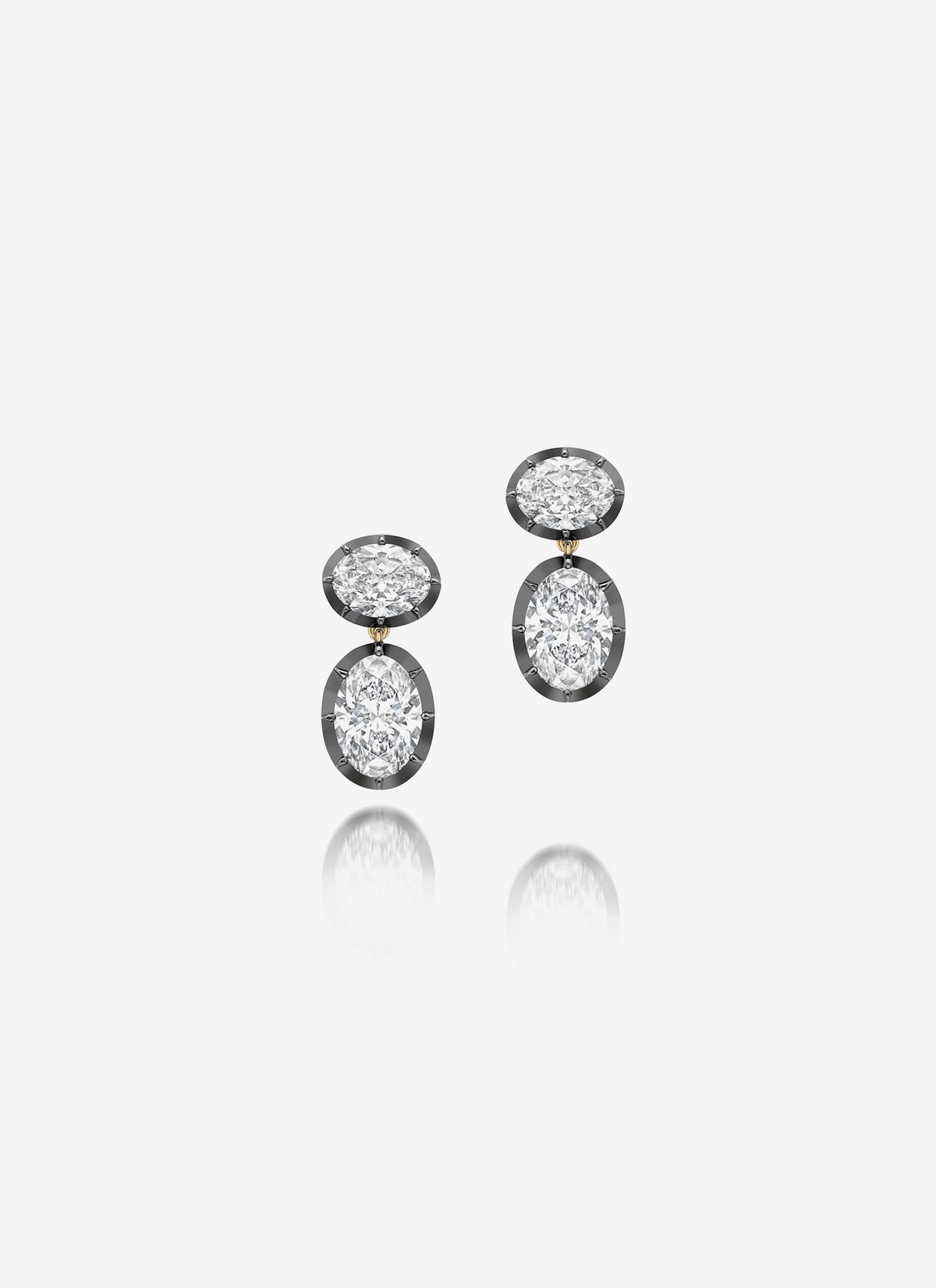 All Directions Oval Diamond Earrings