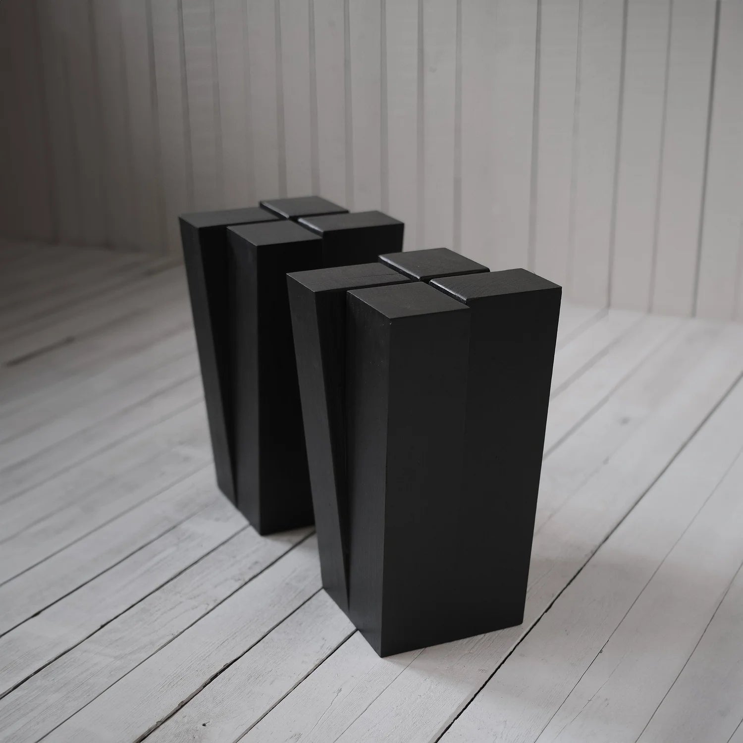 Four Leg Stool / Side Table - Black