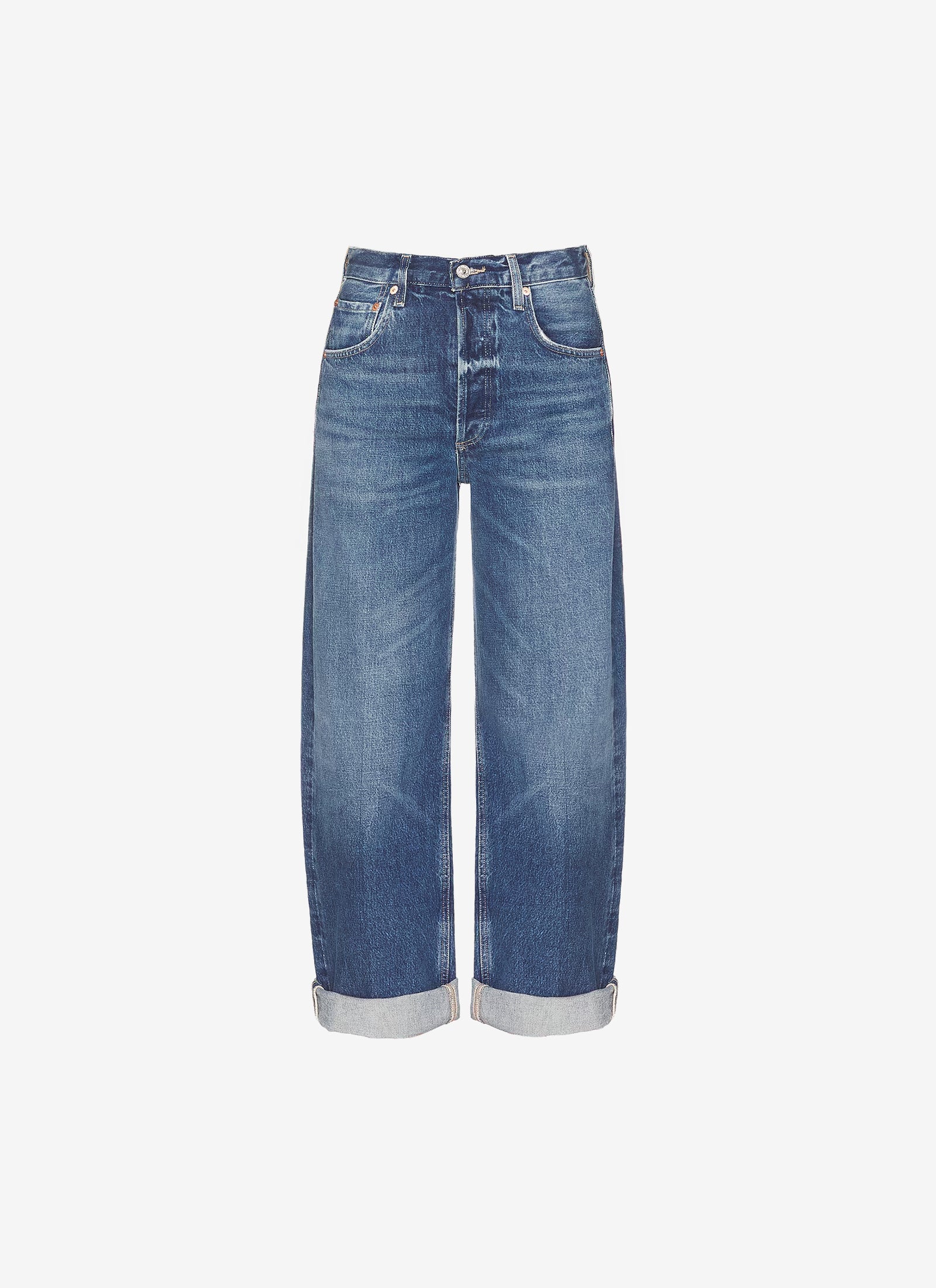 Ayla Baggy Jean Petite in Claremont (Mid Blue)