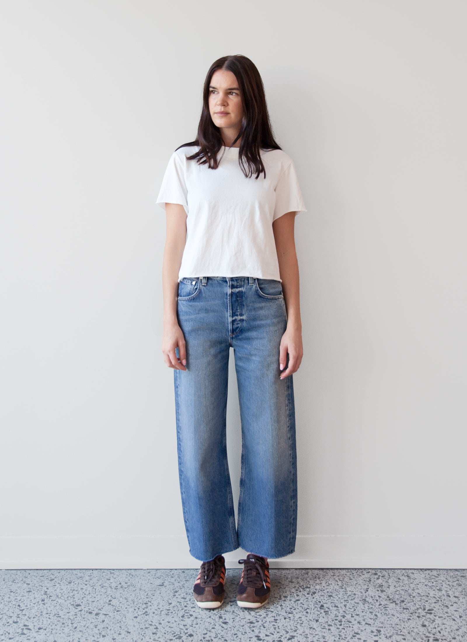 Ayla Crop Jean in Doheny (Mid-Blue)