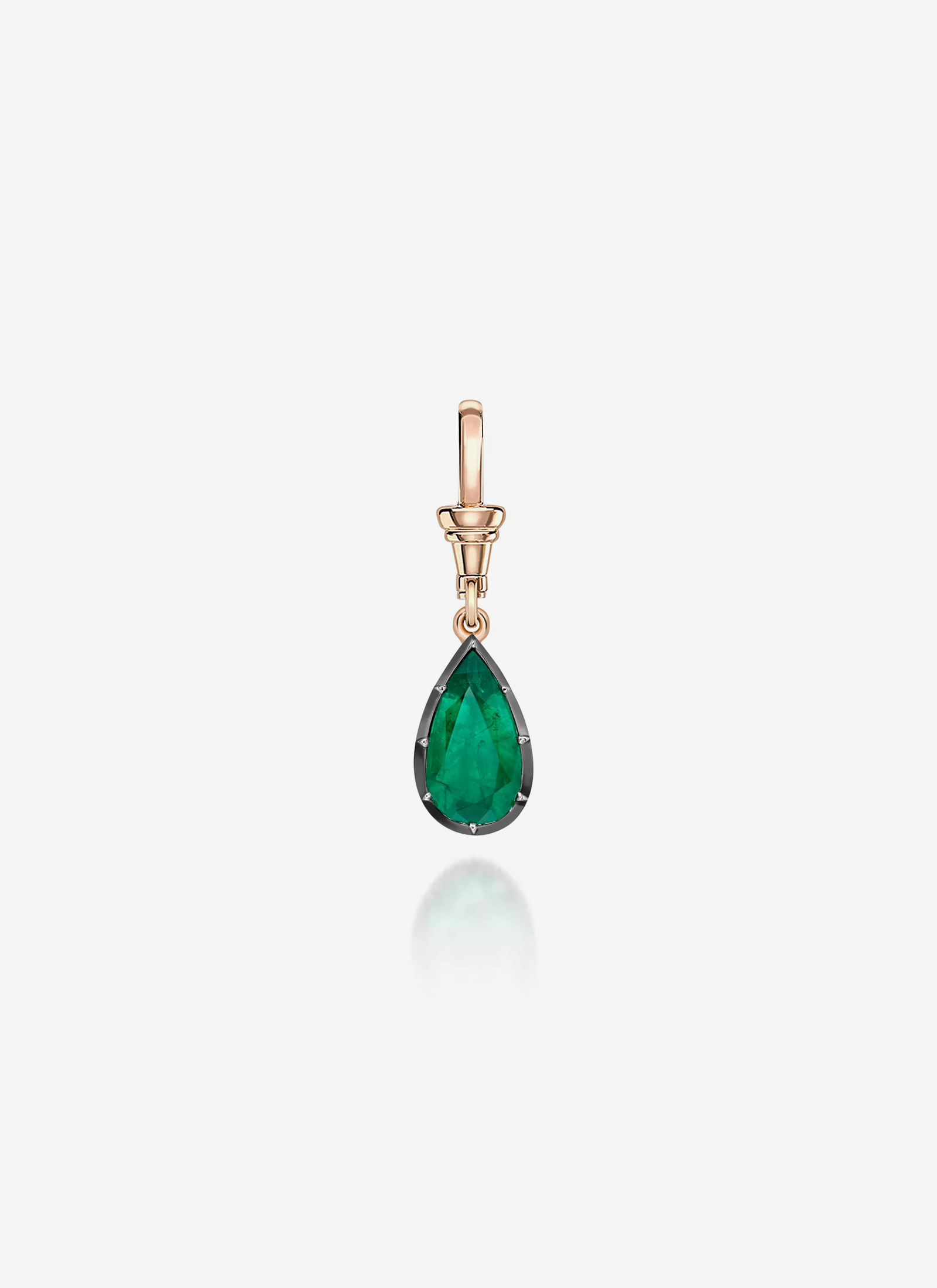 Ball n Chain Pendant - Emerald Pear Shaped 2.49ct