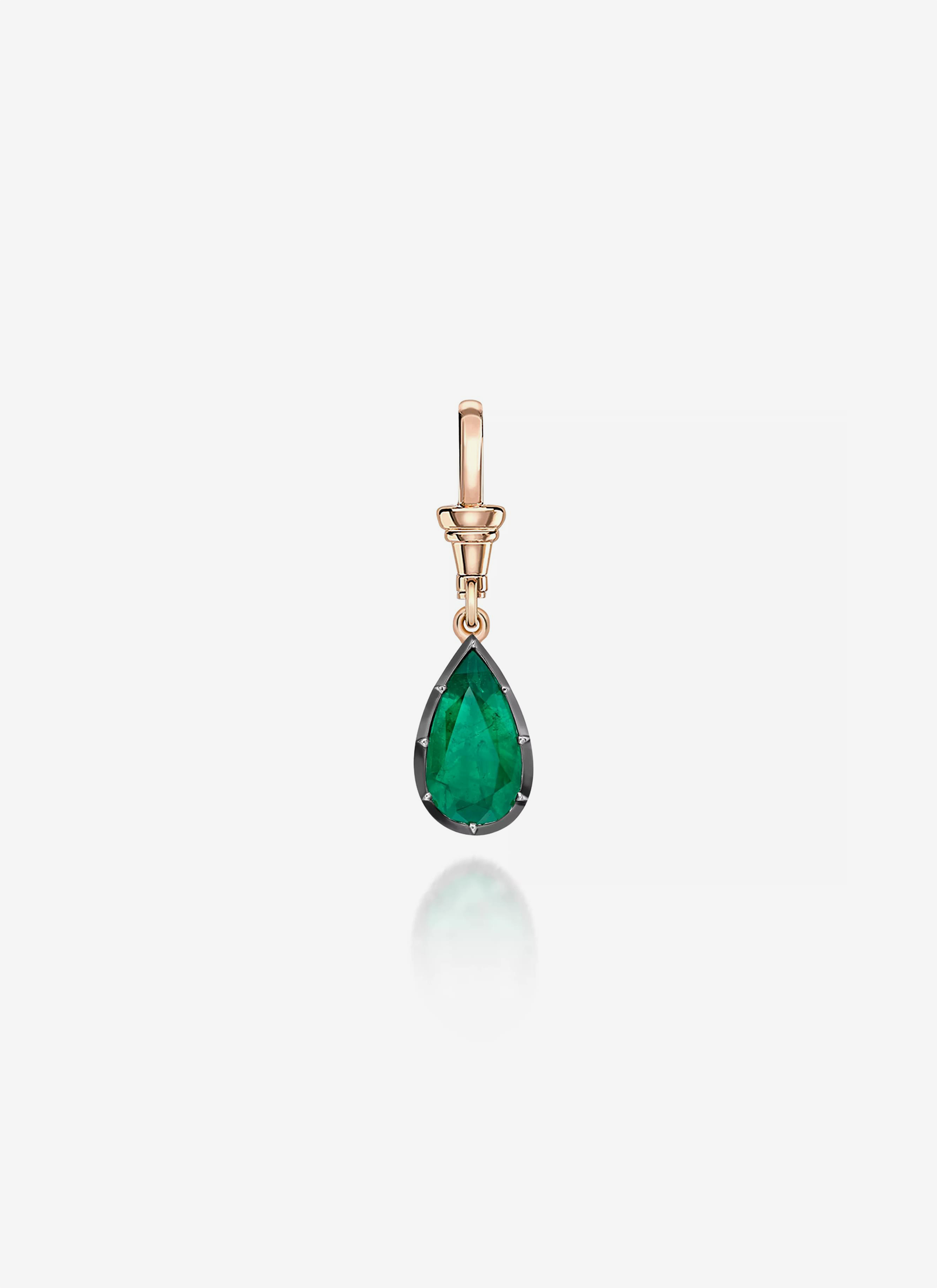 Ball n Chain 2.49ct Pear Shaped Emerald Pendant