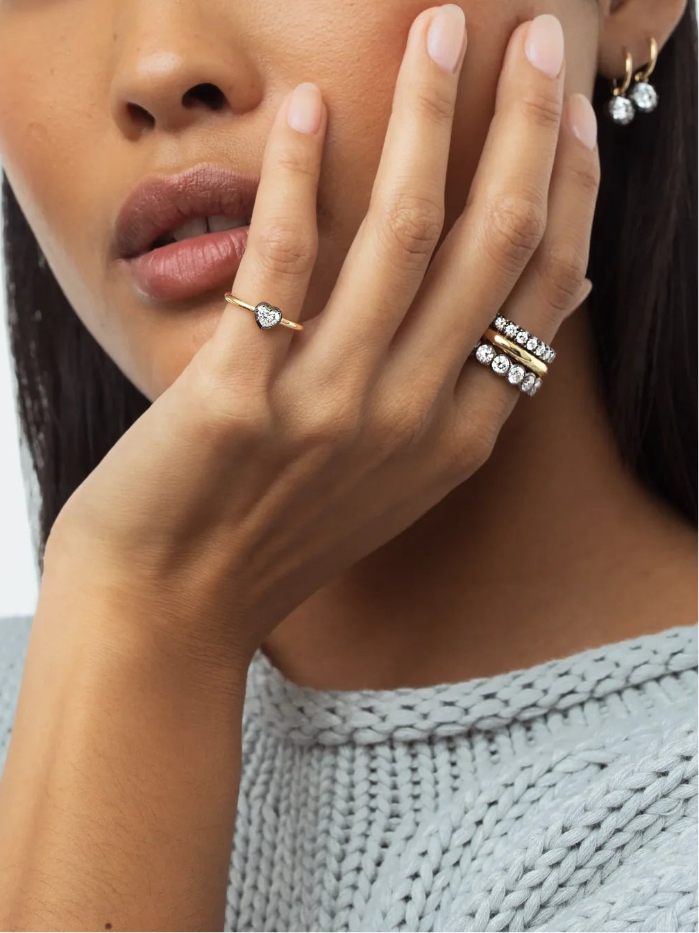 BB Ring - Diamond Heart 0.30ct BWG