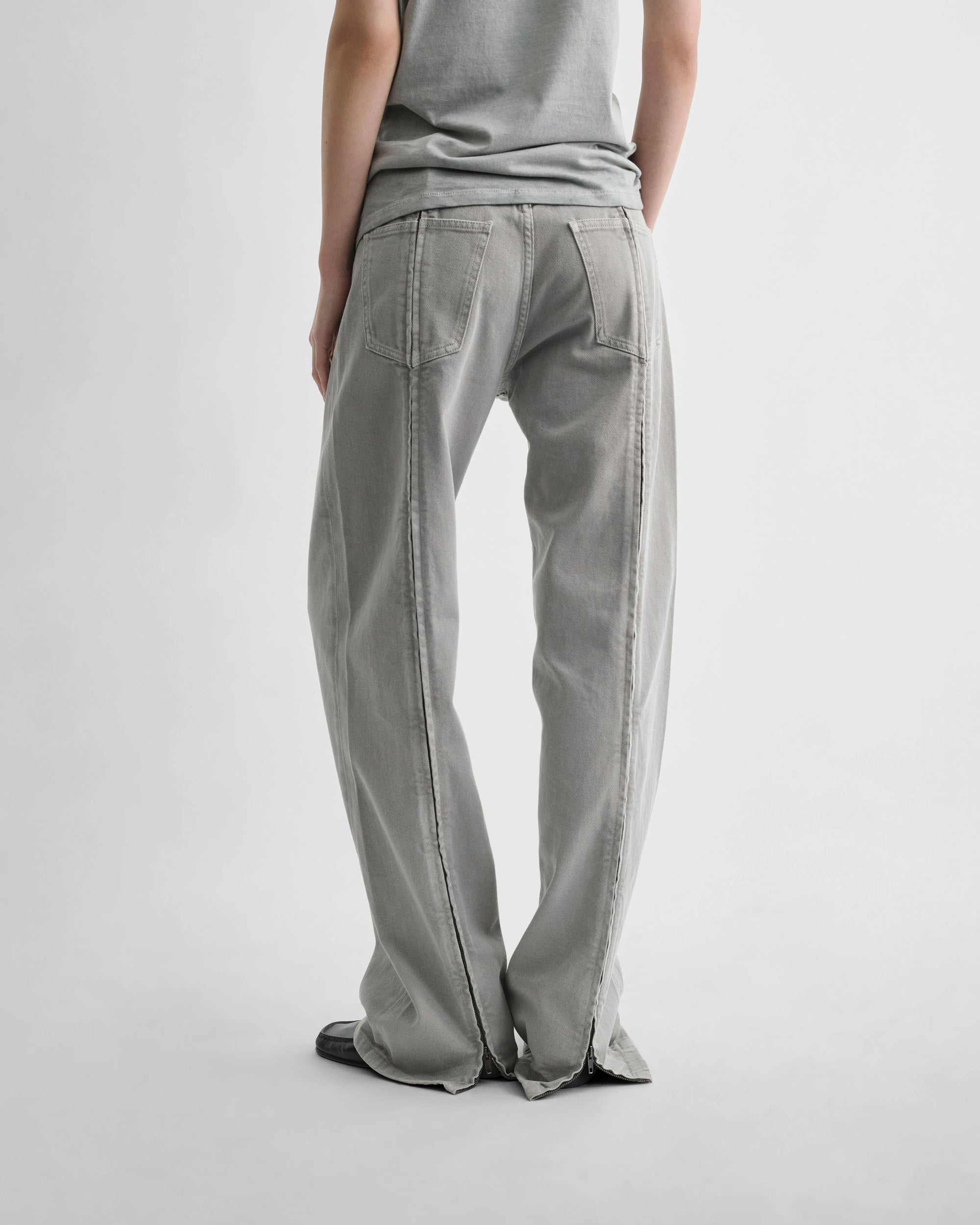 Zip Jean - Ash Grey