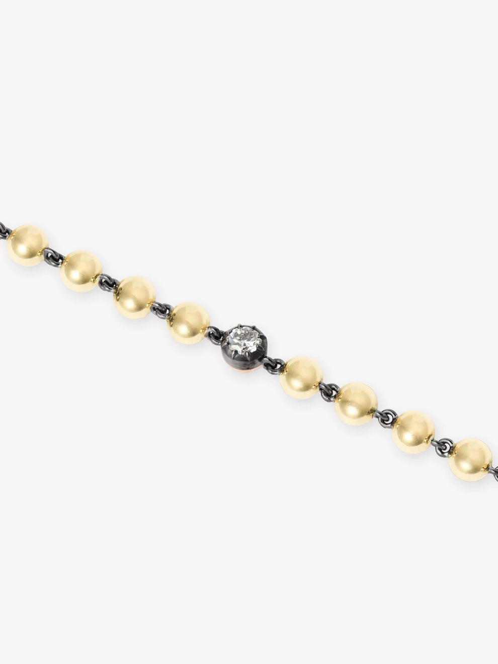 Bracelet - Ball n Chain with 0.25ct Diamond in Yellow Gold
