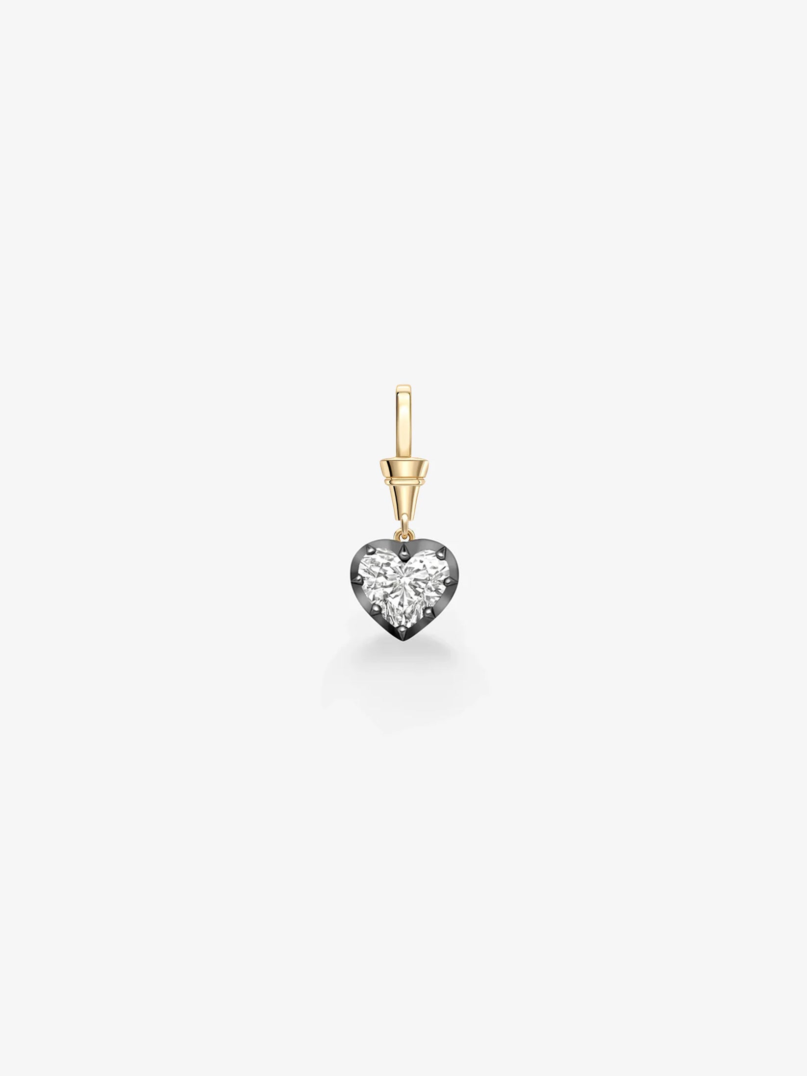 Ball n Chain Pendant - Diamond Heart 3.15cts YG and WG