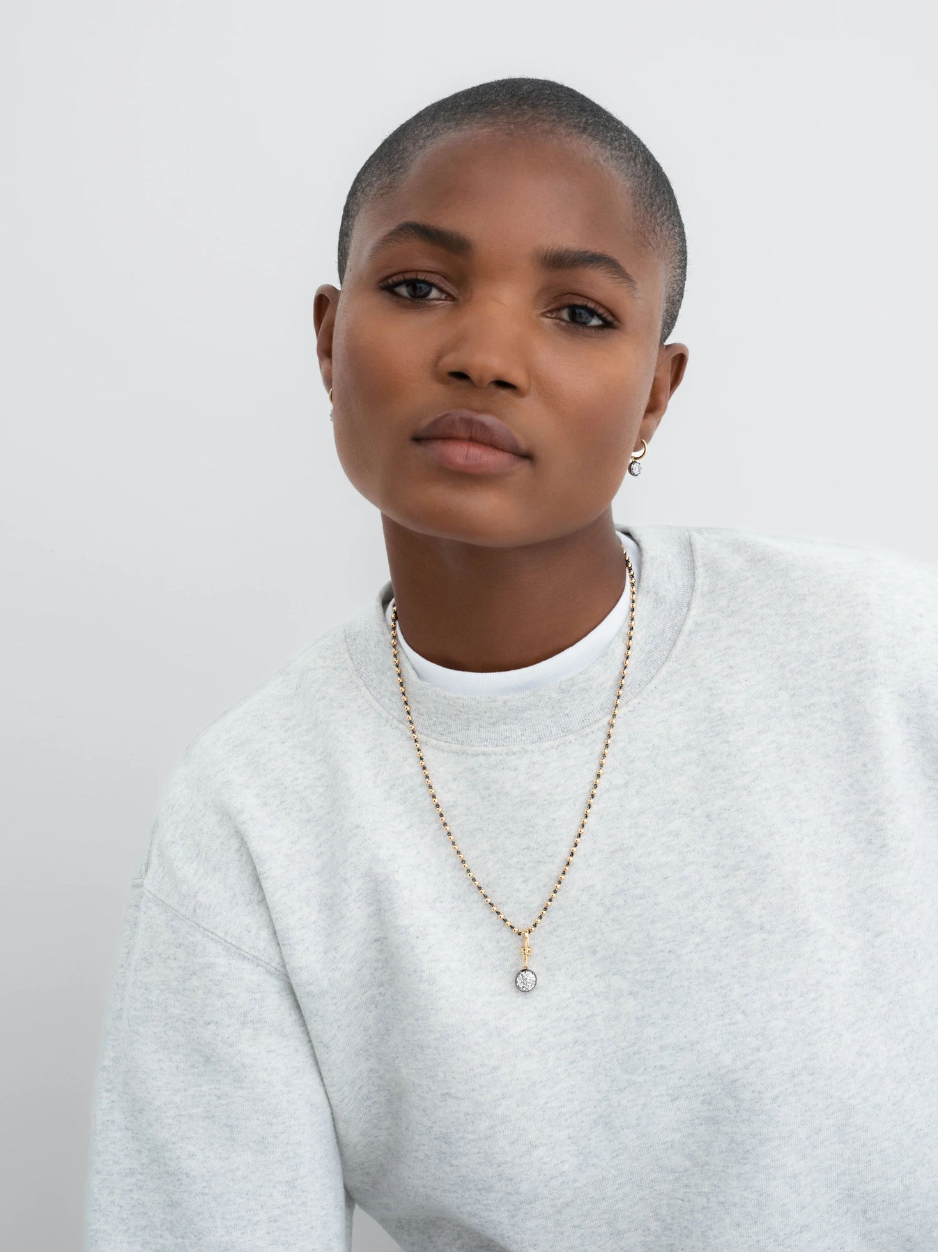 Ball n Chain Pendant - Diamond RBC 1.70ct YG