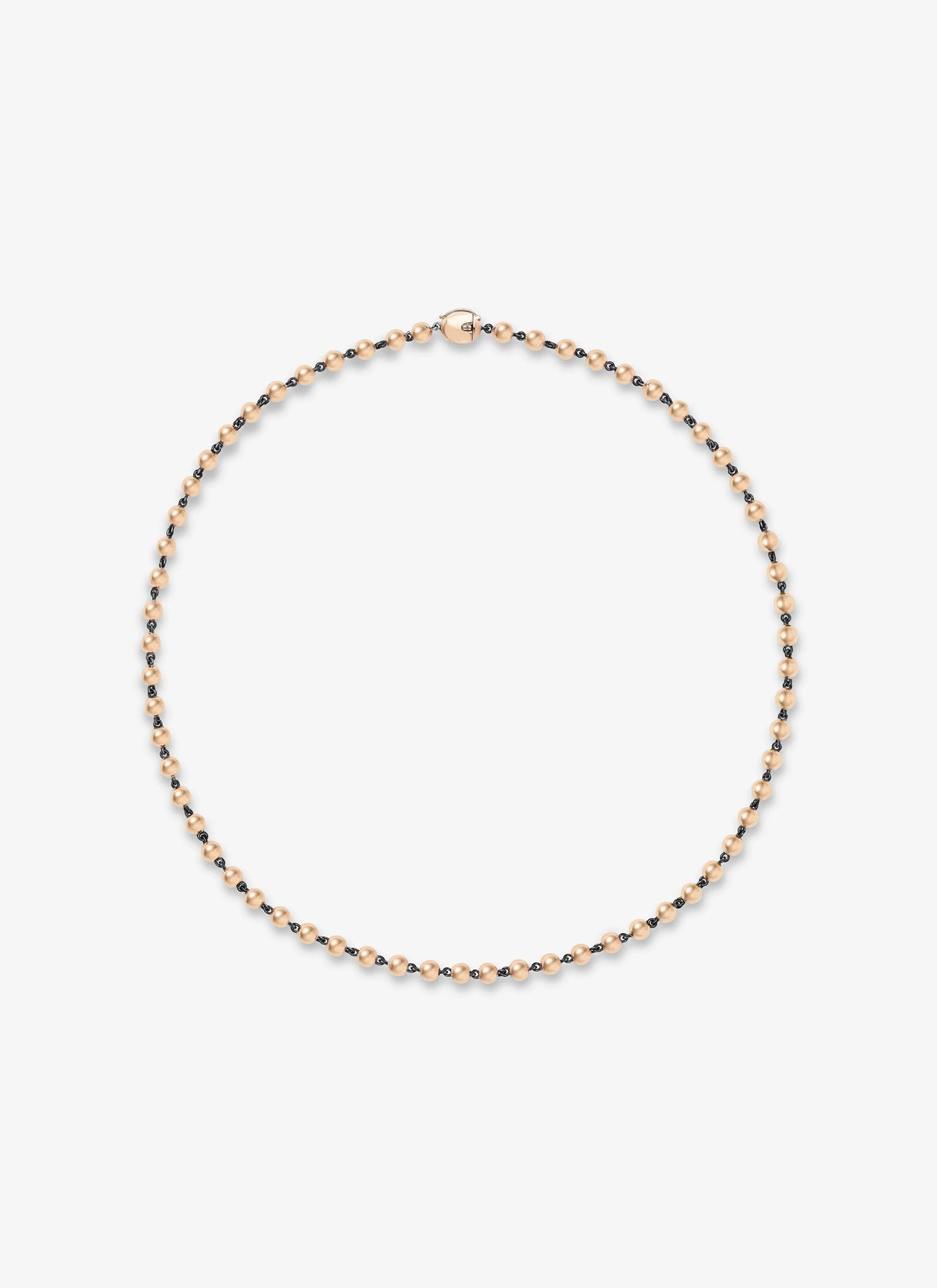 Ball n Chain - 18" Rose Gold Necklace