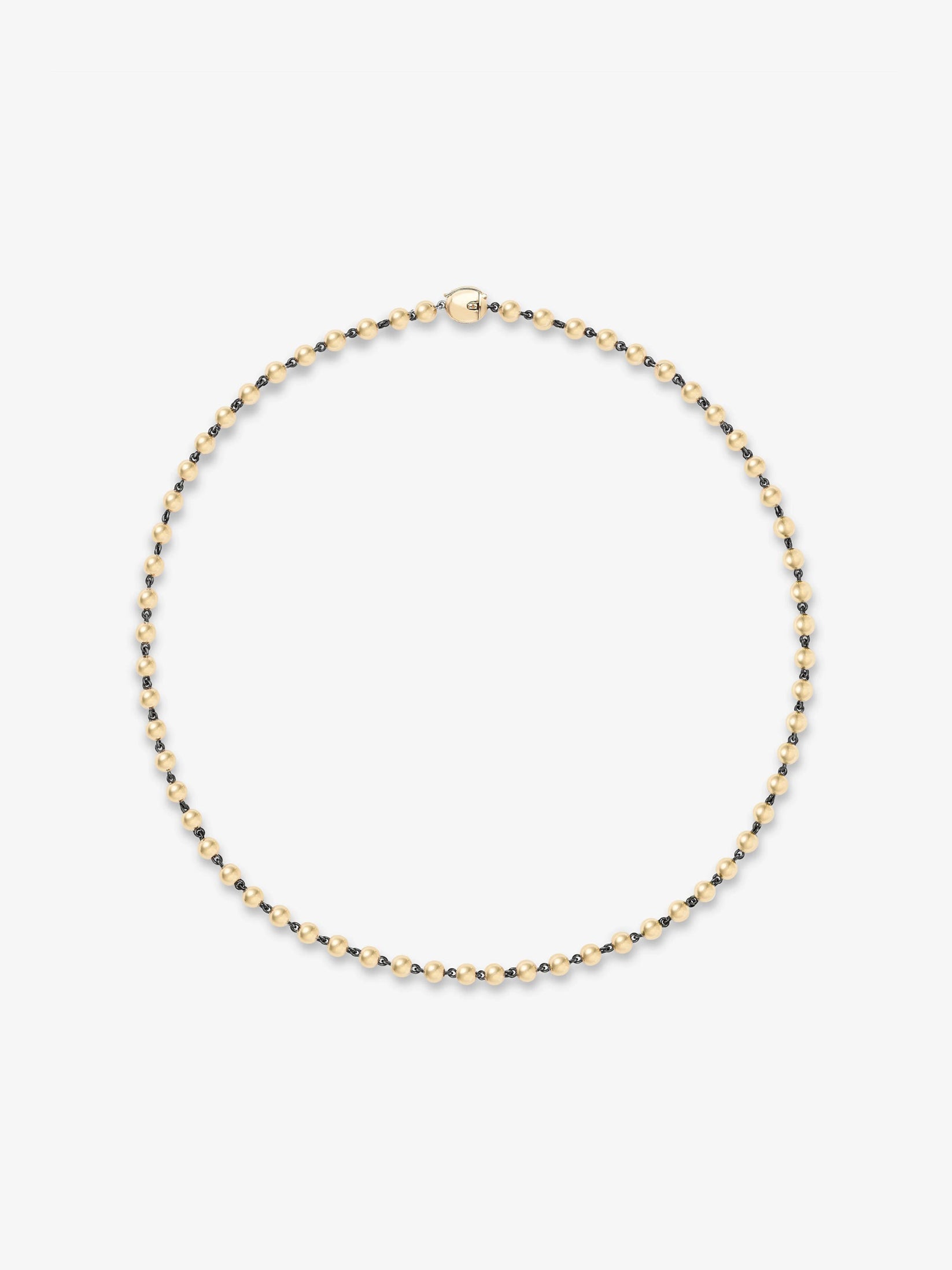 Ball n Chain Necklace - 18" Yellow Gold