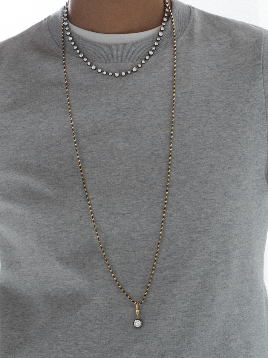 Signature 17ct Diamond Button Back Necklace