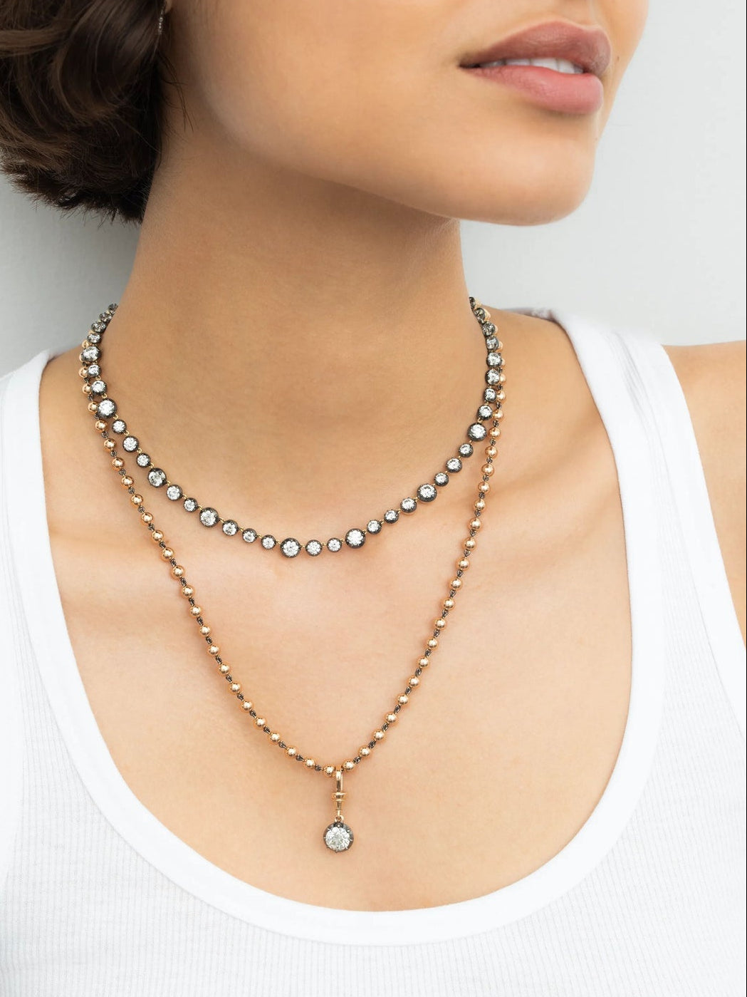 Ball n Chain Pendant - Diamond RBC 2.01ct RG