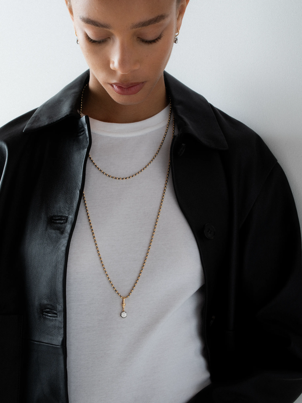 Micro Ball n Chain - 18" Rose Gold Necklace