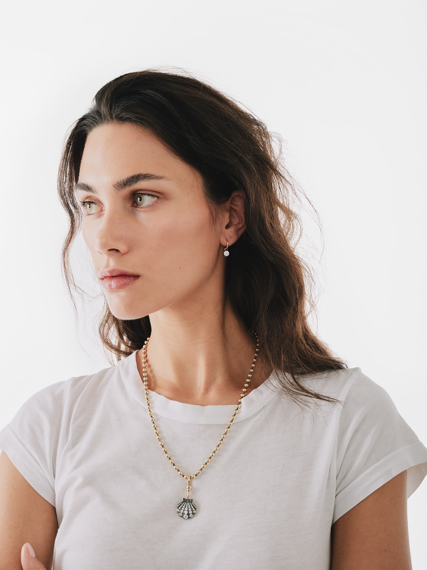 Ball n Chain - 21" Yellow Gold Necklace