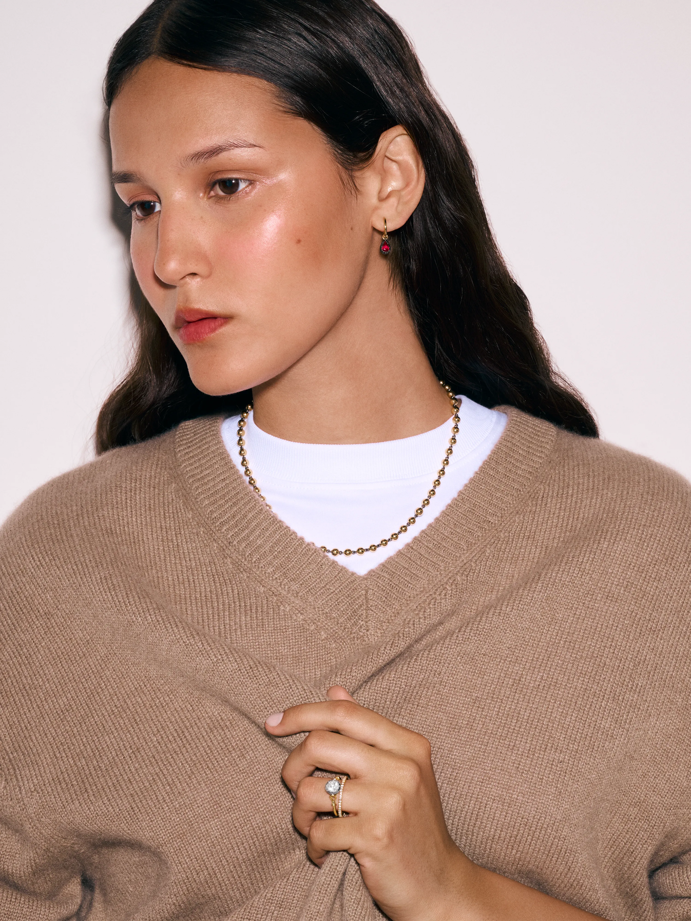 Ball n Chain - 18" Rose Gold Necklace