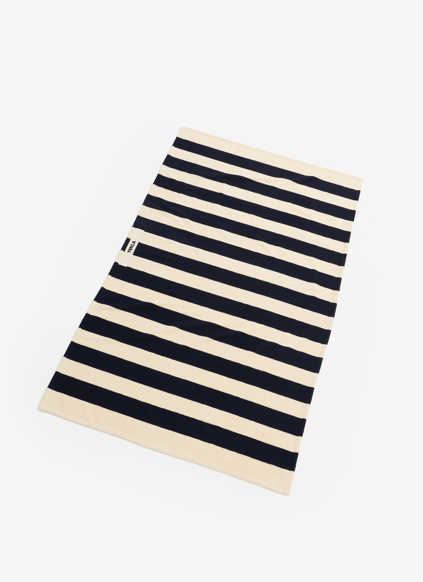 Organic Cotton Beach Towel - Navy Stripes