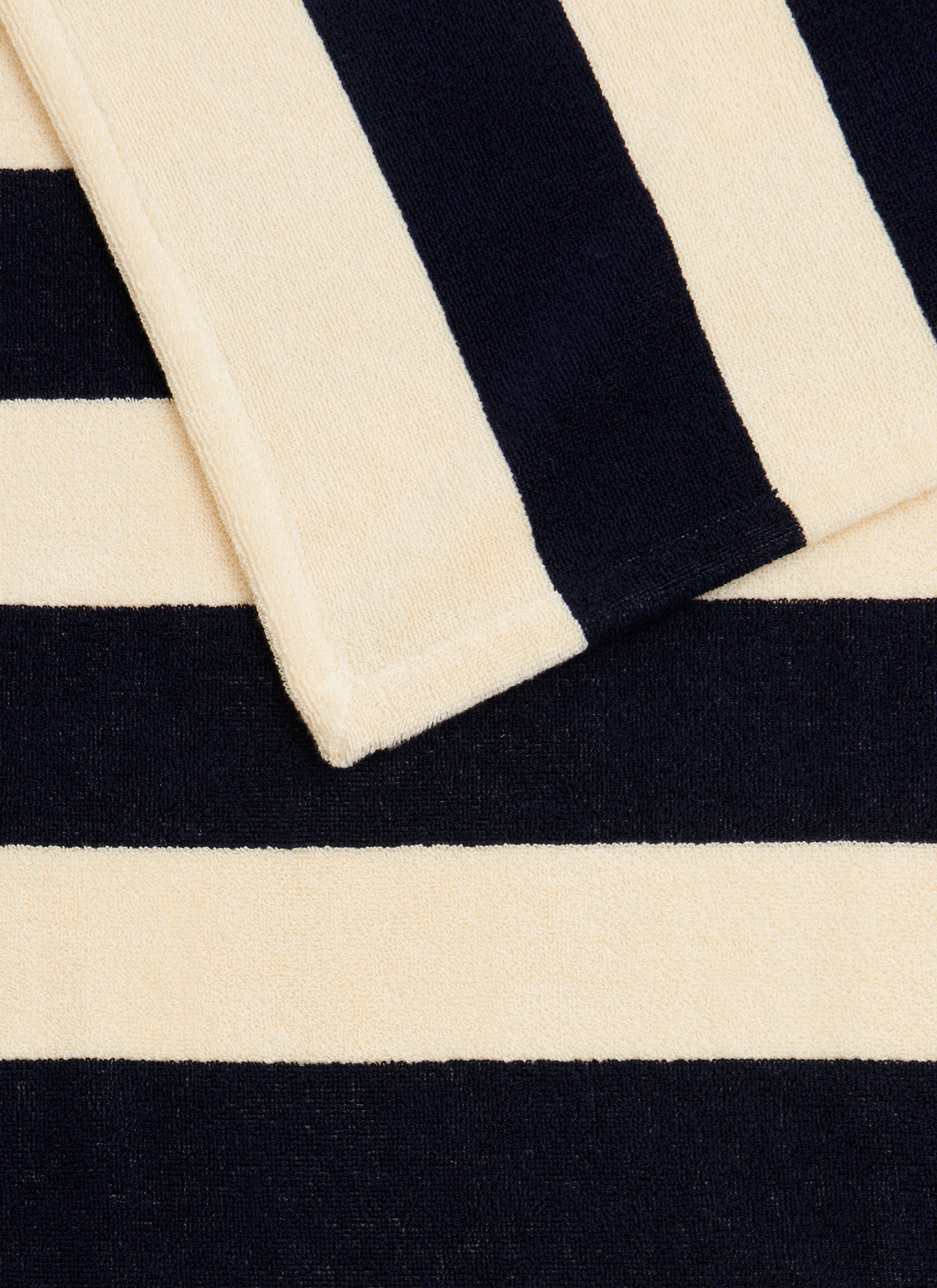 Organic Cotton Beach Towel - Navy Stripes