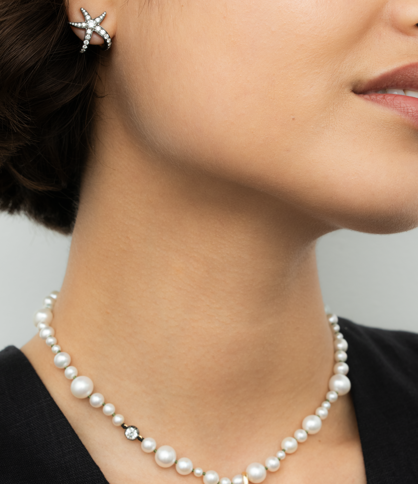 Necklace - Pearl 16" with 0.40ct Diamond (Beaches)