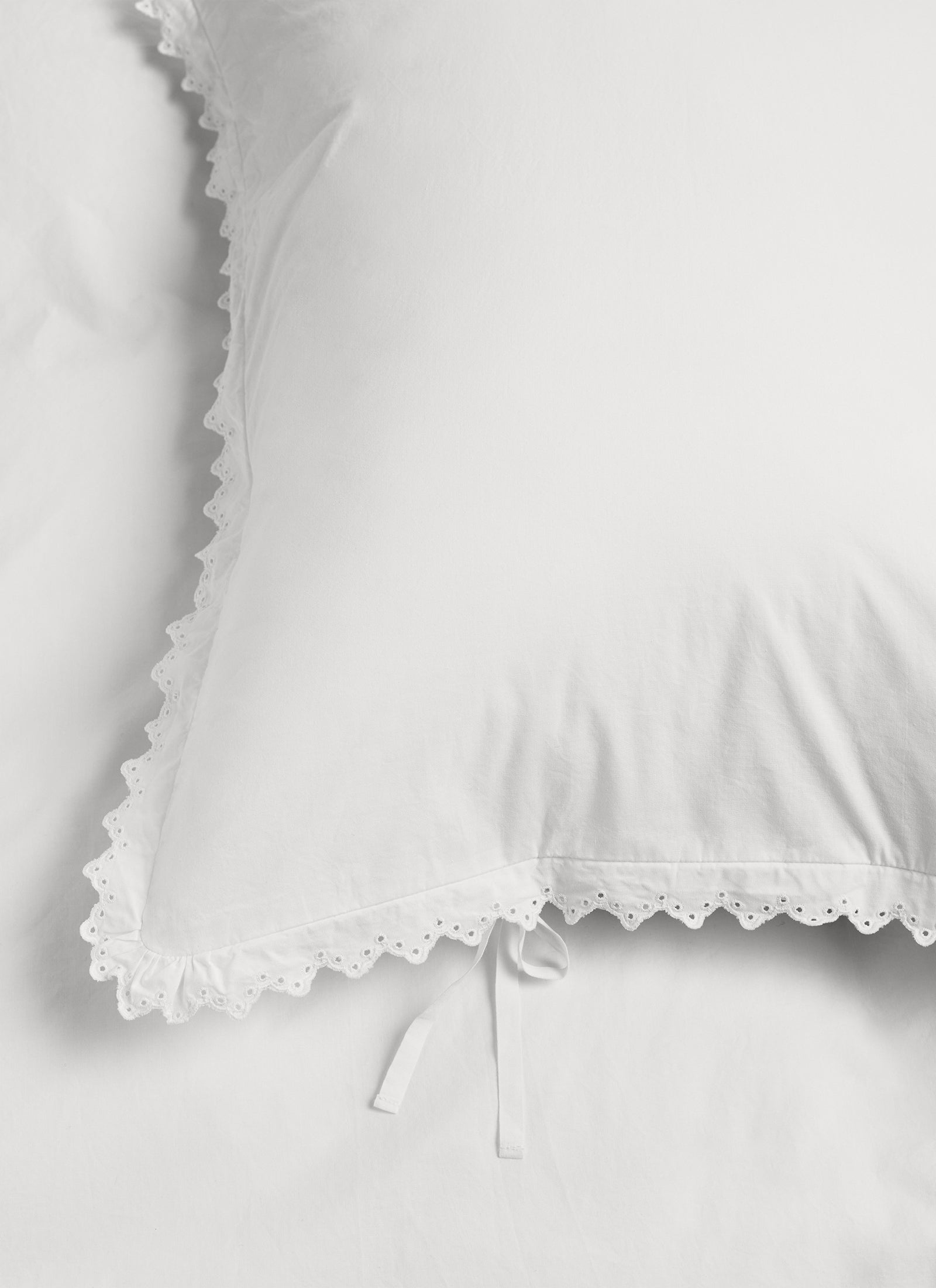 Broderie Anglaise Pillowcases - Anais in Broken White - Pair