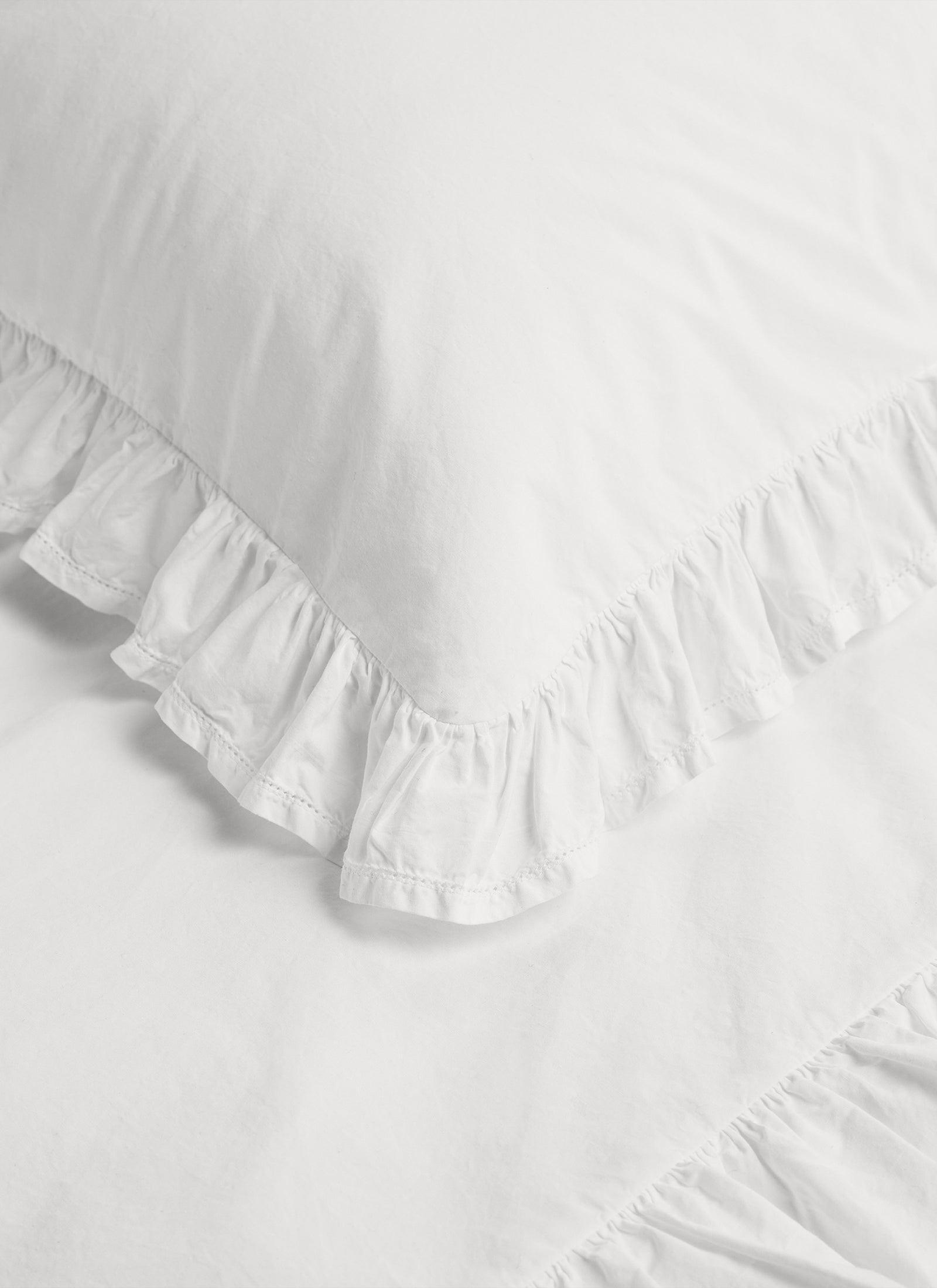 Broderie Anglaise Pillowcases - Elodie in Broken White - Pair