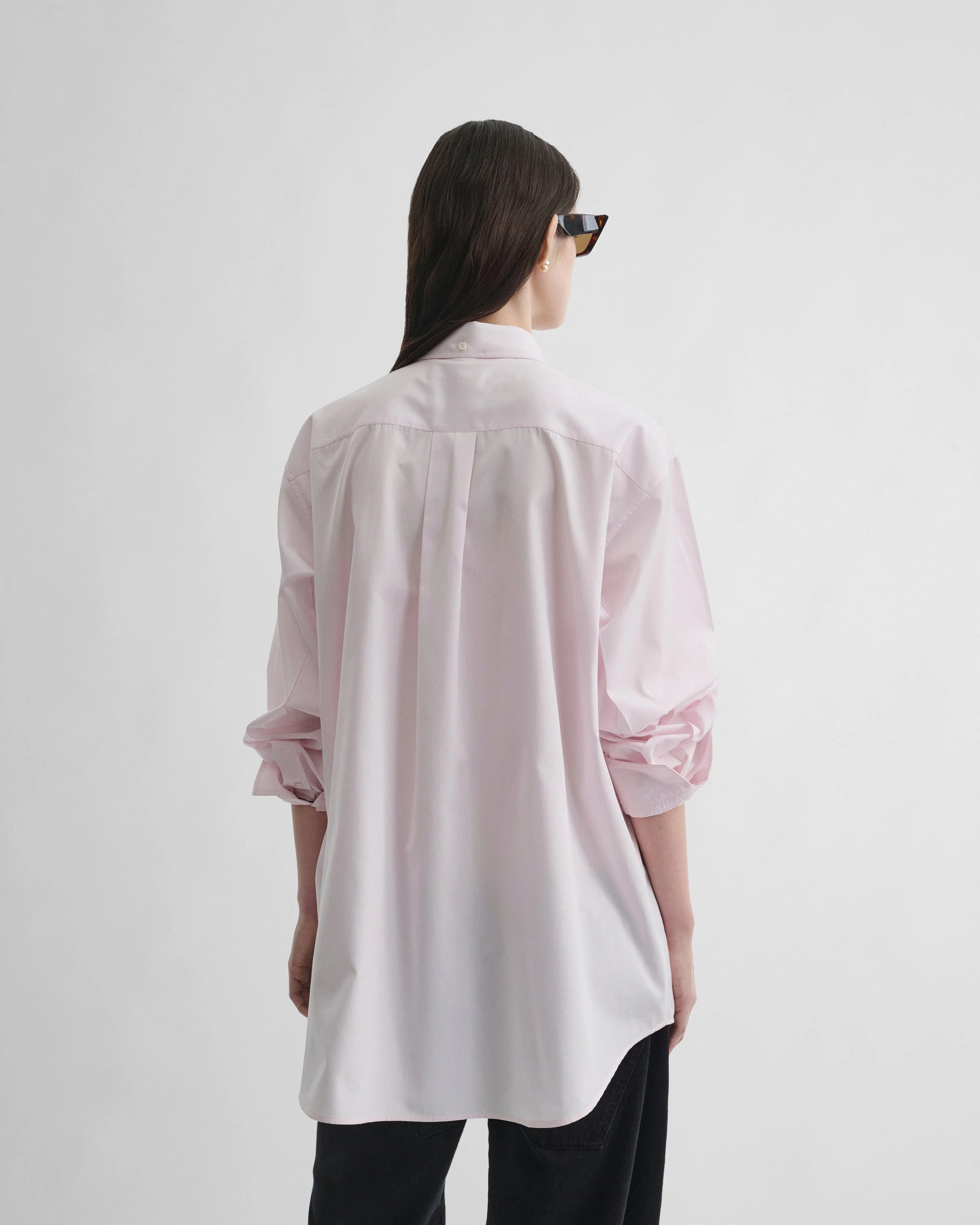 Button Collar Shirt - Pale Pink